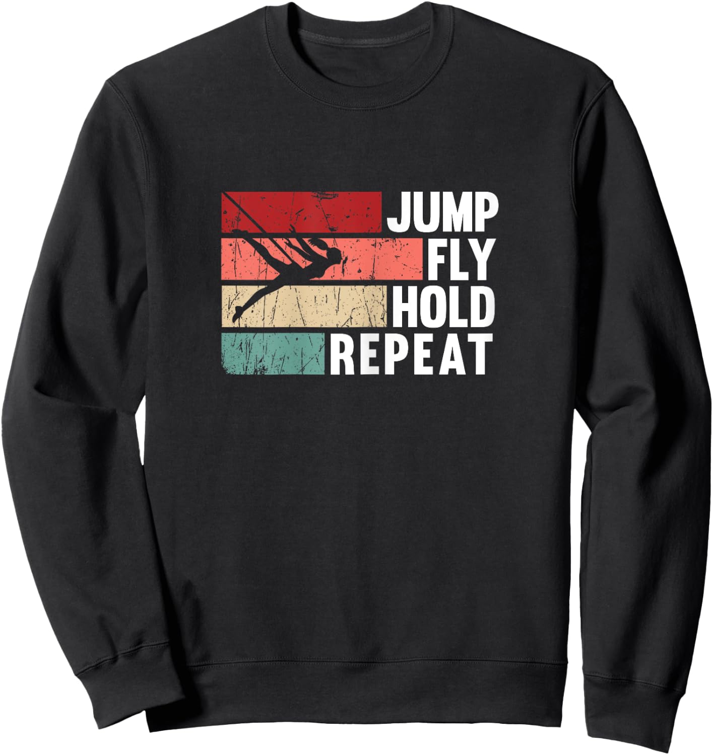 Bungee Fitness Equipment Jump Fly Sling Workout Sweatshirt - Sweatshirt | Black
