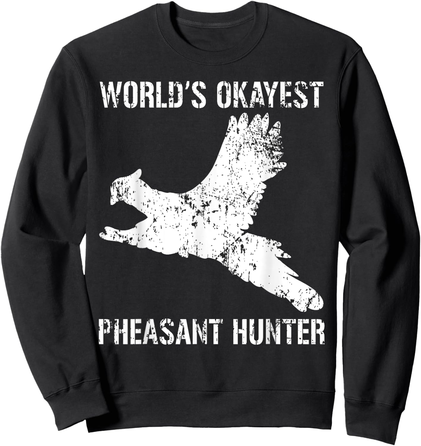 Pheasant Hunting t Upland Midwest outdoorsmen Sweatshirt - Sweatshirt | Black