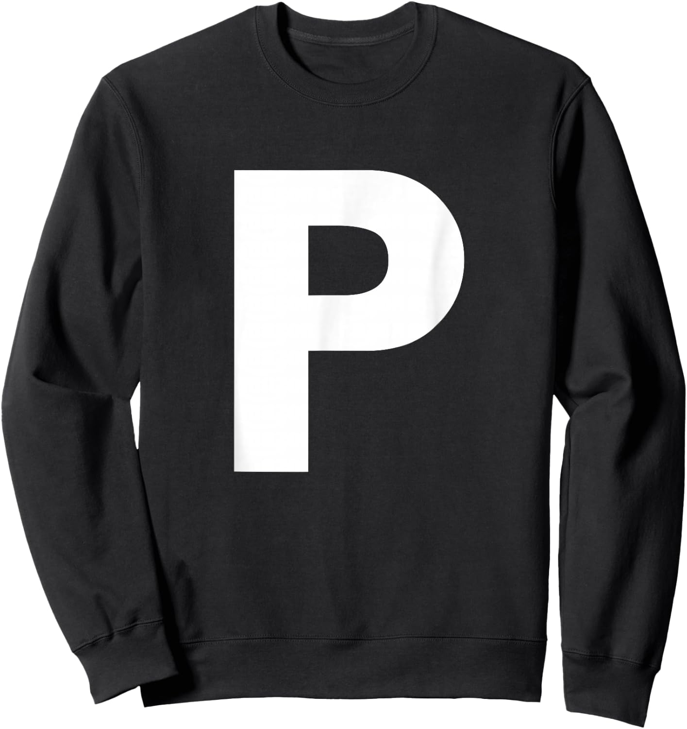 Alphabet Letter P (capital upper case) Shirt Sweatshirt - Sweatshirt | Black