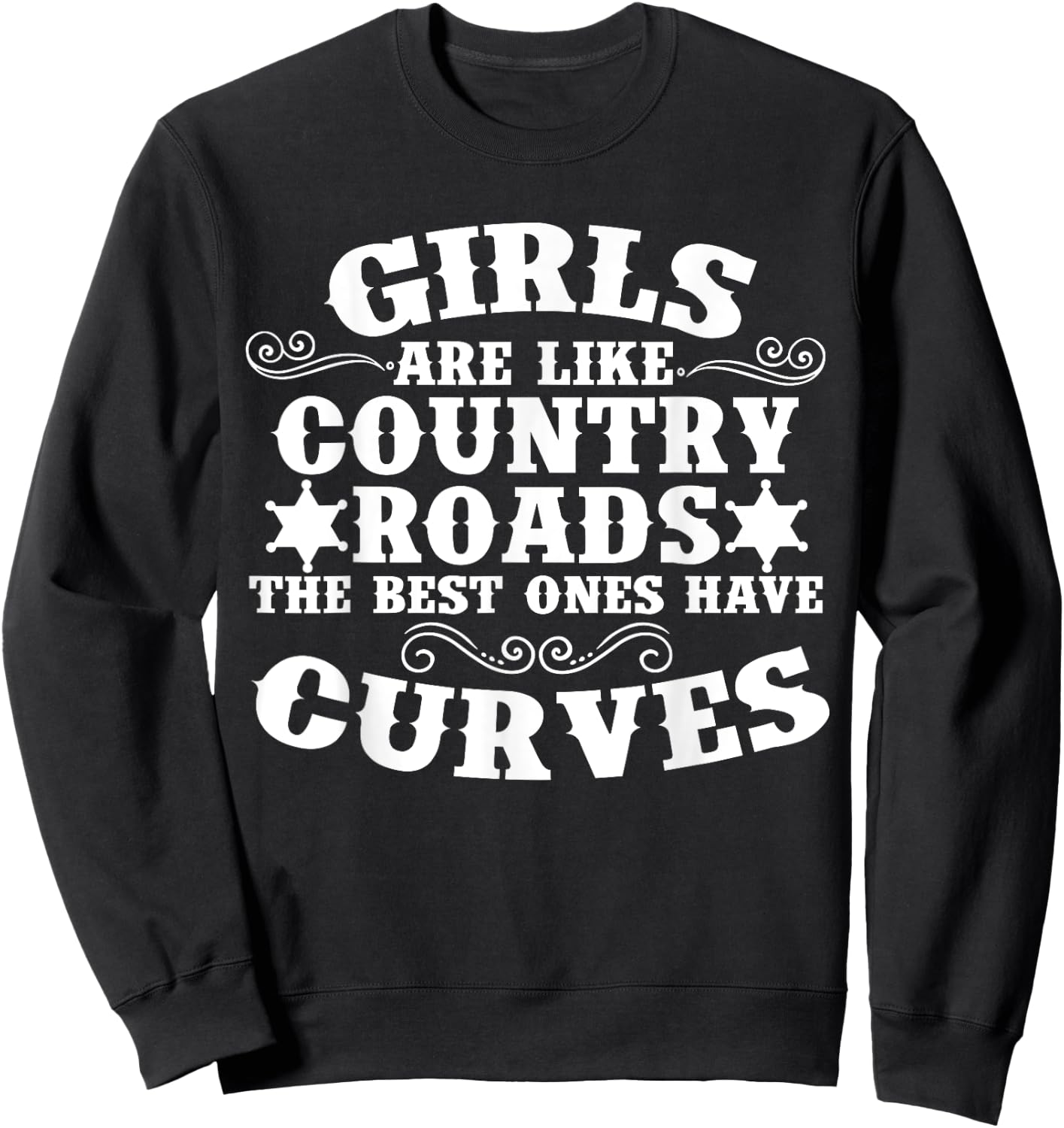 Funny Country Gift Girls Women Cool Western Cowgirl Farm Sweatshirt - Sweatshirt | Black