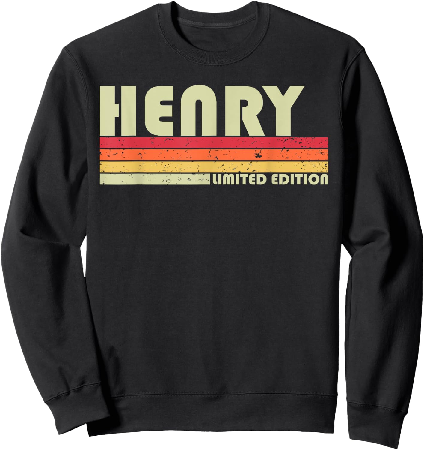 HENRY Gift Name Personalized Funny Retro Vintage Birthday Sweatshirt - Sweatshirt | Black