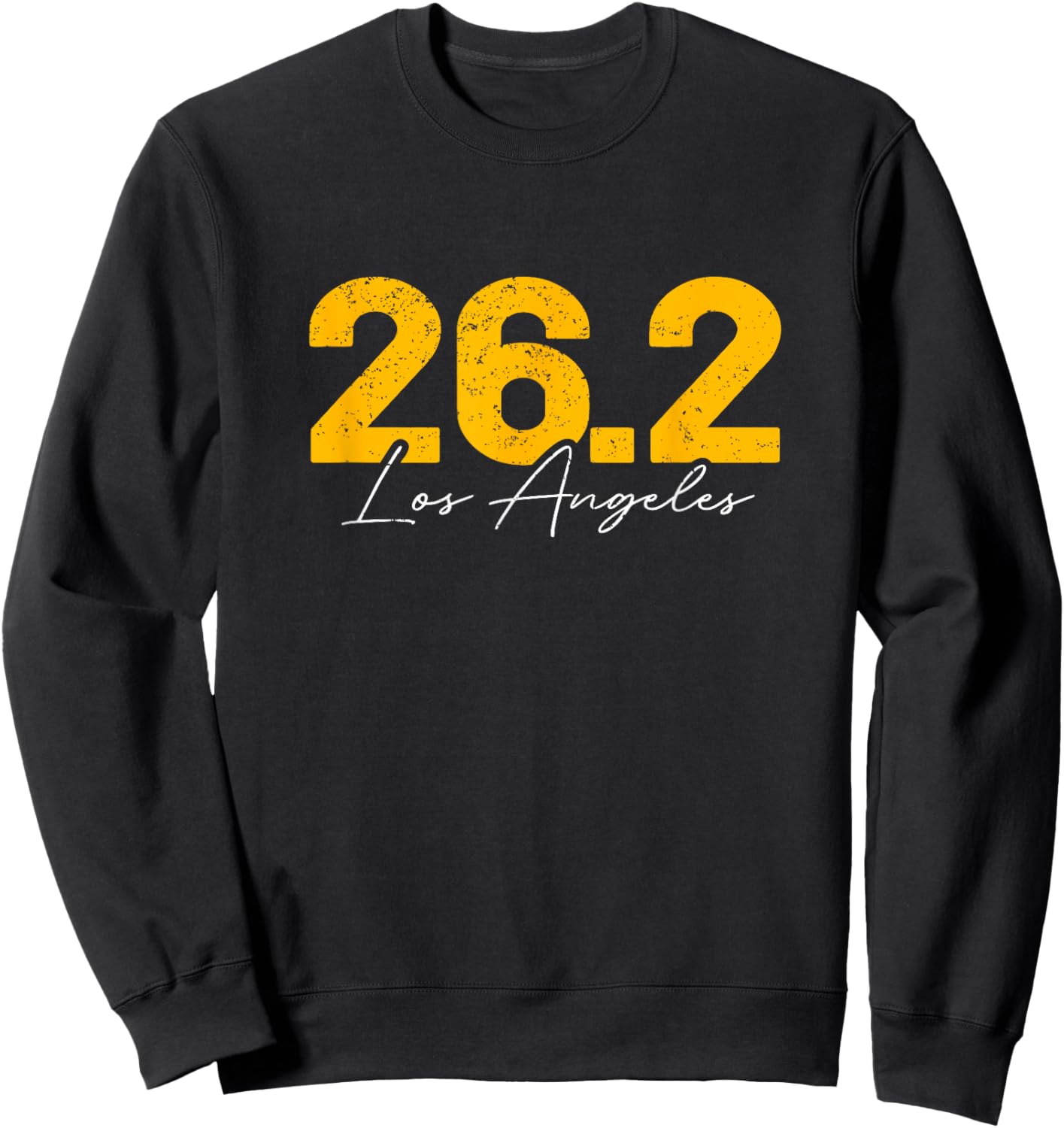 Los Angeles LA Running 26.2 Marathon Runner Sweatshirt - Sweatshirt | Black