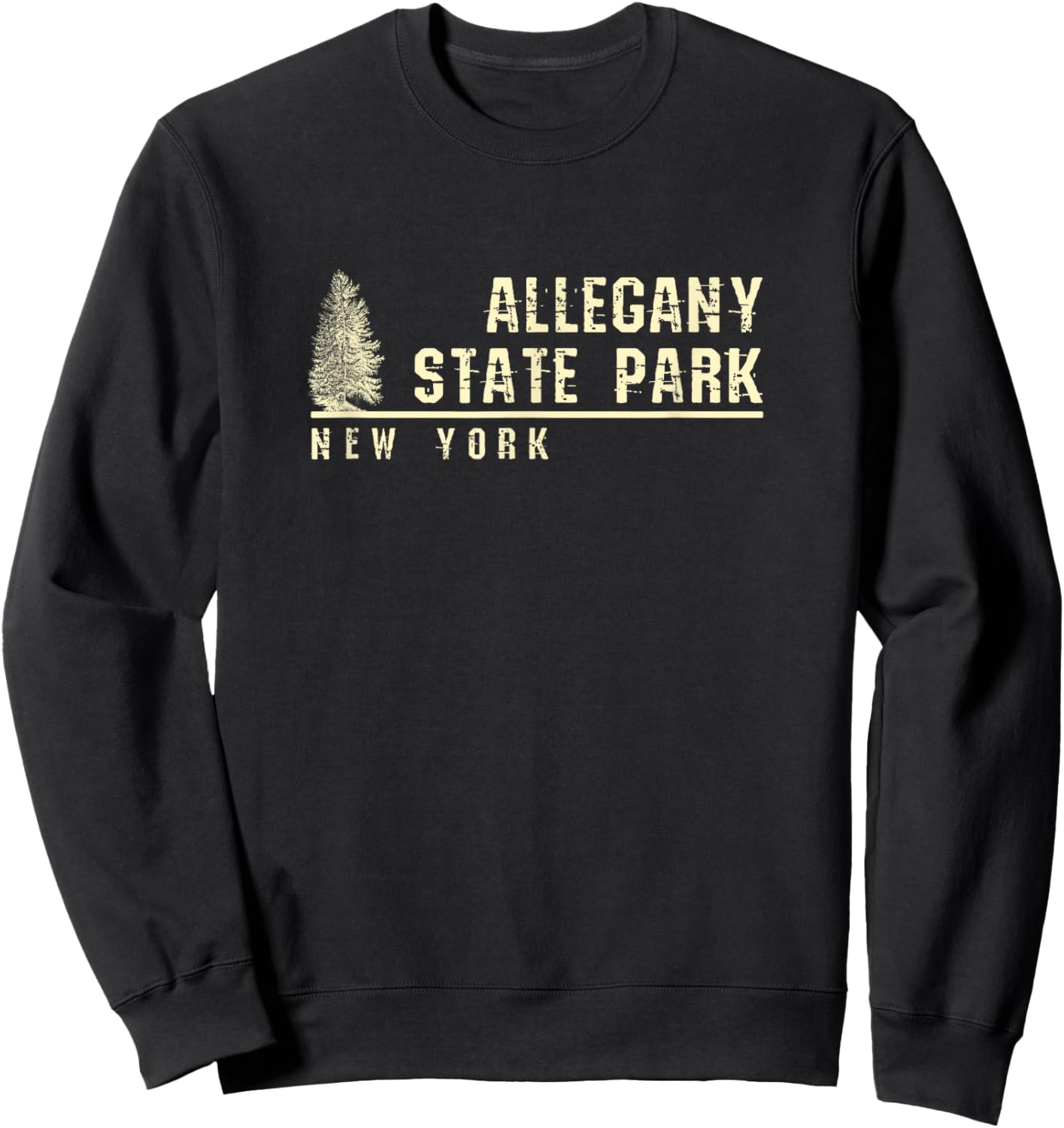 New York Souvenir Gift Allegany State Park Sweatshirt - Sweatshirt | Black