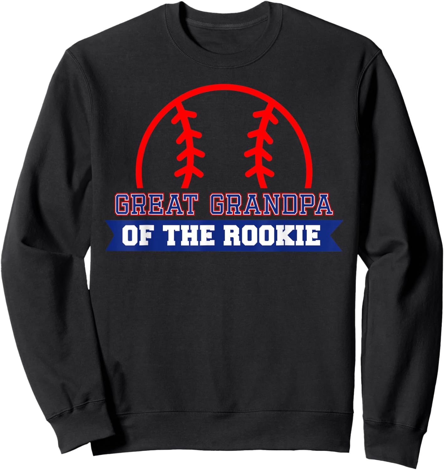 Great Grandpa of Rookie 1st Birthday Baseball Theme Matching Sweatshirt - Sweatshirt | Black