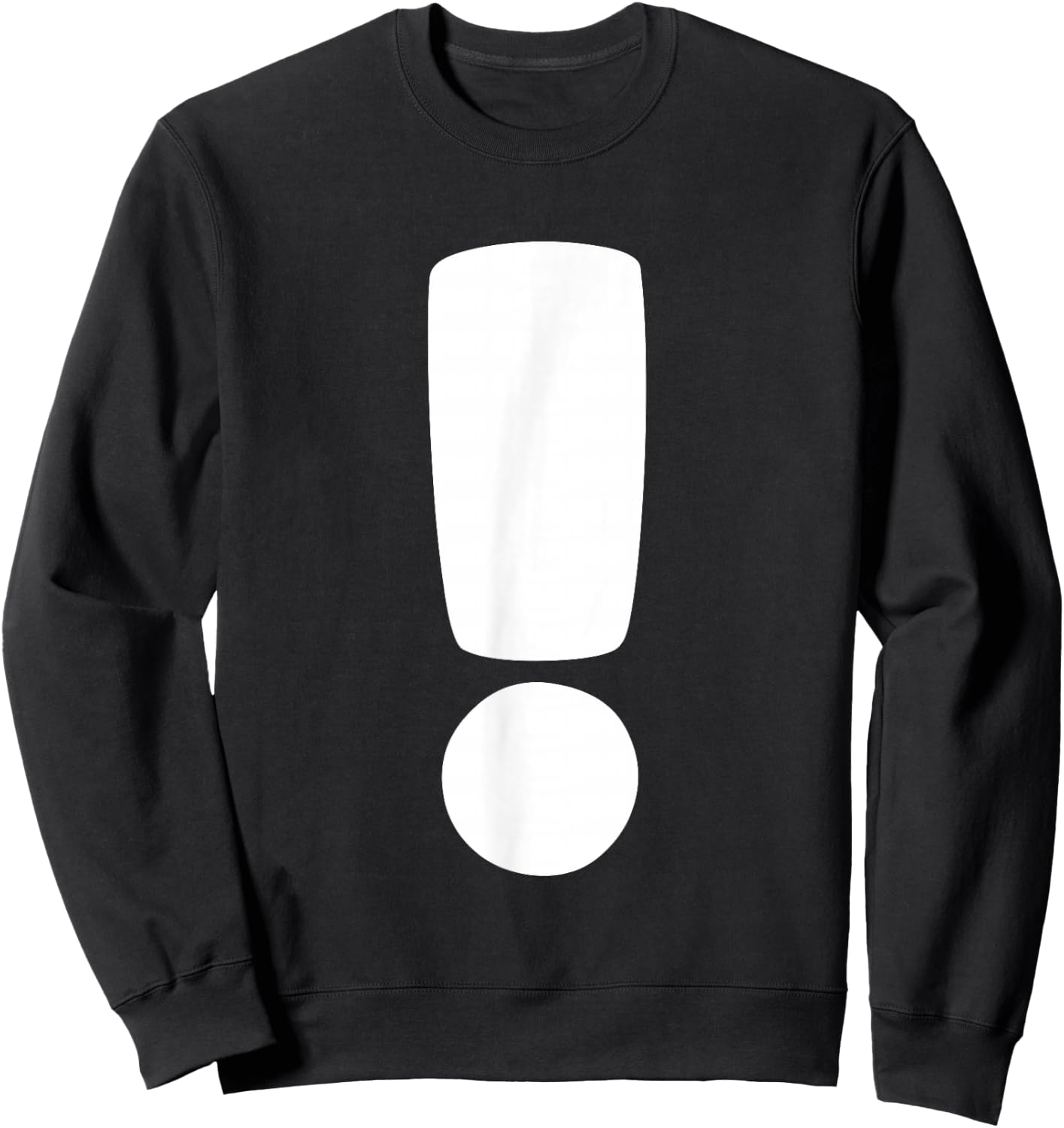 Exclamation Mark Costume Fancy Dress Partner Duo Carnival Quiz Sweatshirt - Sweatshirt | Black