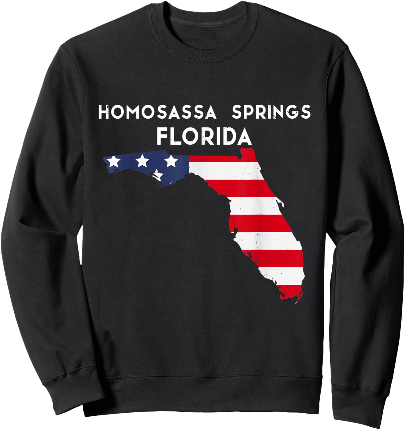 Homosassa Springs Florida USA State America Travel Floridian Sweatshirt - Sweatshirt | Black