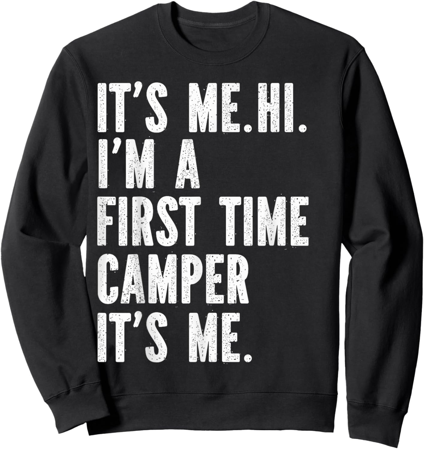 Summer Camp first time Camper cute fun retro bold design Sweatshirt - Sweatshirt | Black