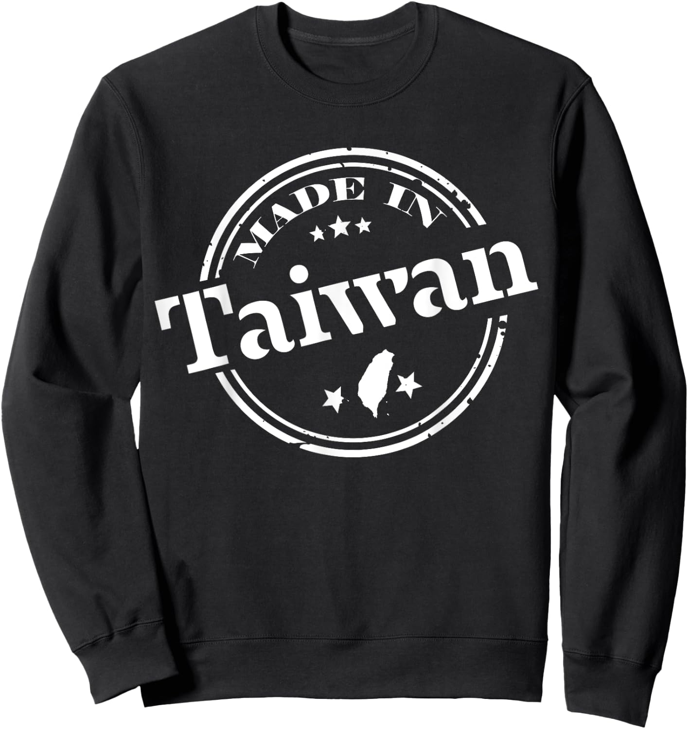 Made in Taiwan Flag Republic of China ROC Flag Map Sweatshirt - Sweatshirt | Black