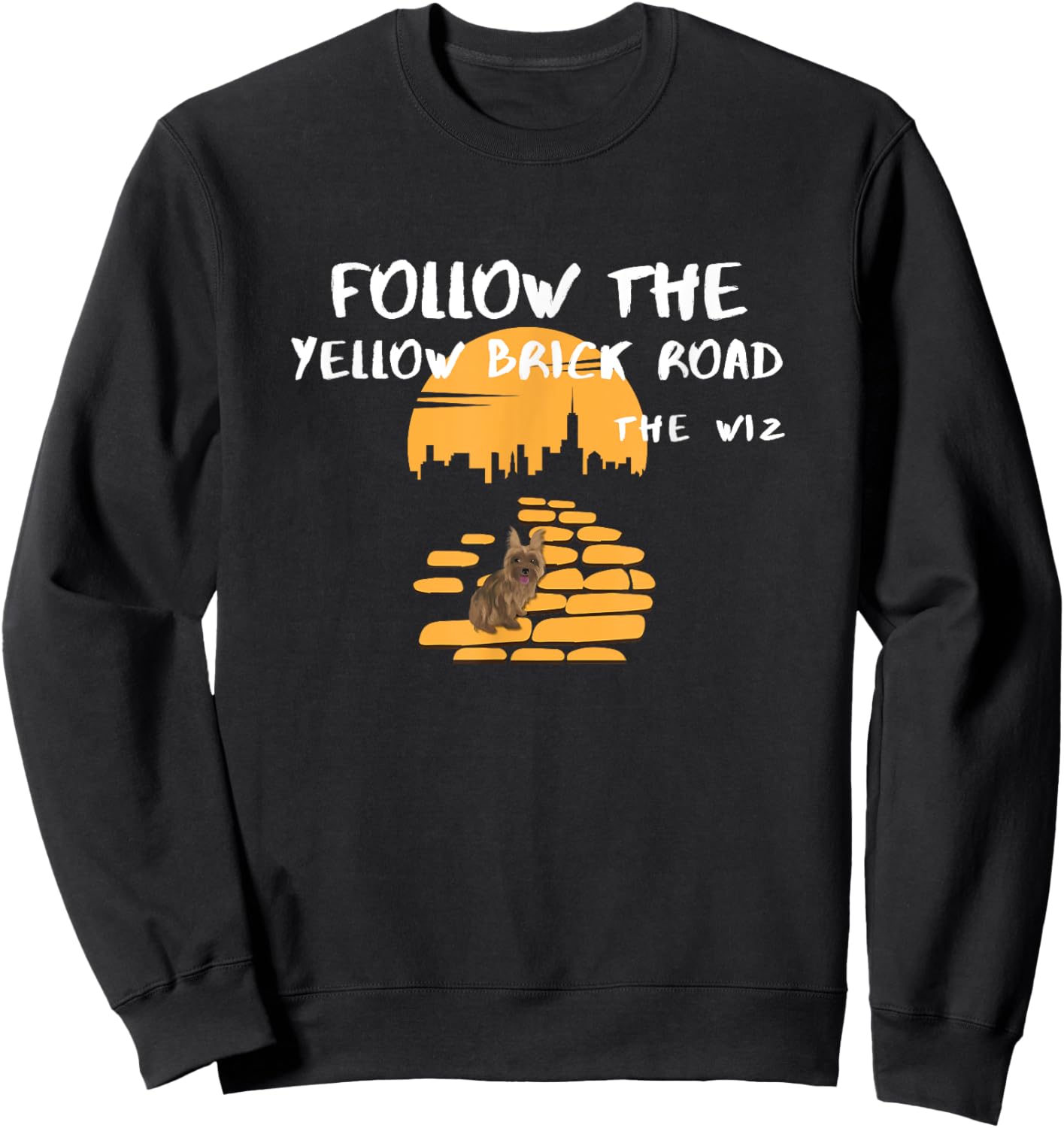 Follow Yellow Brick Road Wiz Black Film Movies Graphic Sweatshirt - Sweatshirt | Black