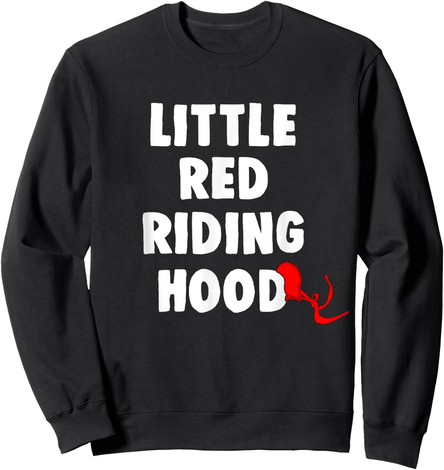 Little Red Riding Hood Matching Halloween Couples Sweatshirt - Sweatshirt | Black