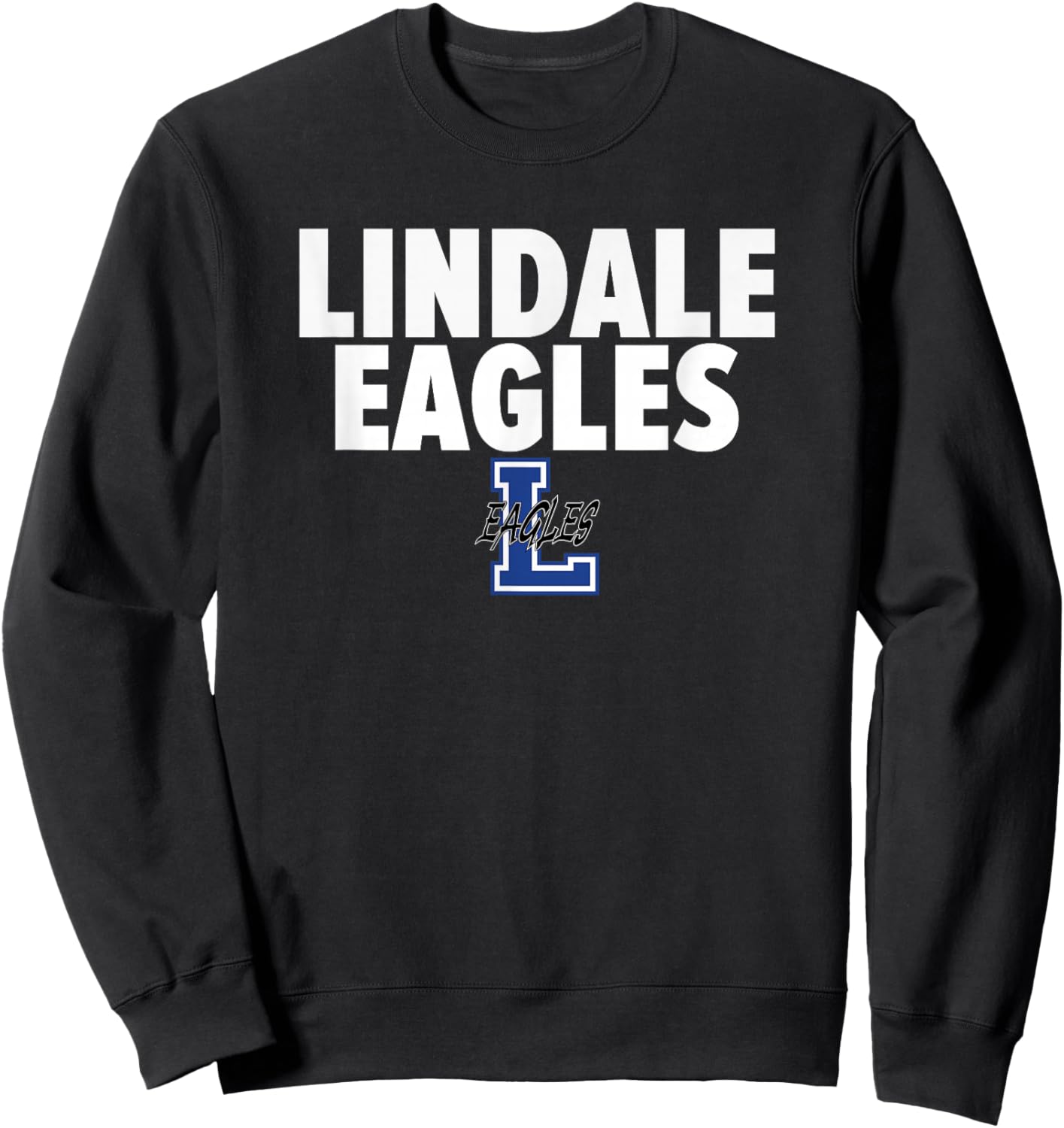 Lindale Eagles Logo Bold HS Sweatshirt - Sweatshirt | Black