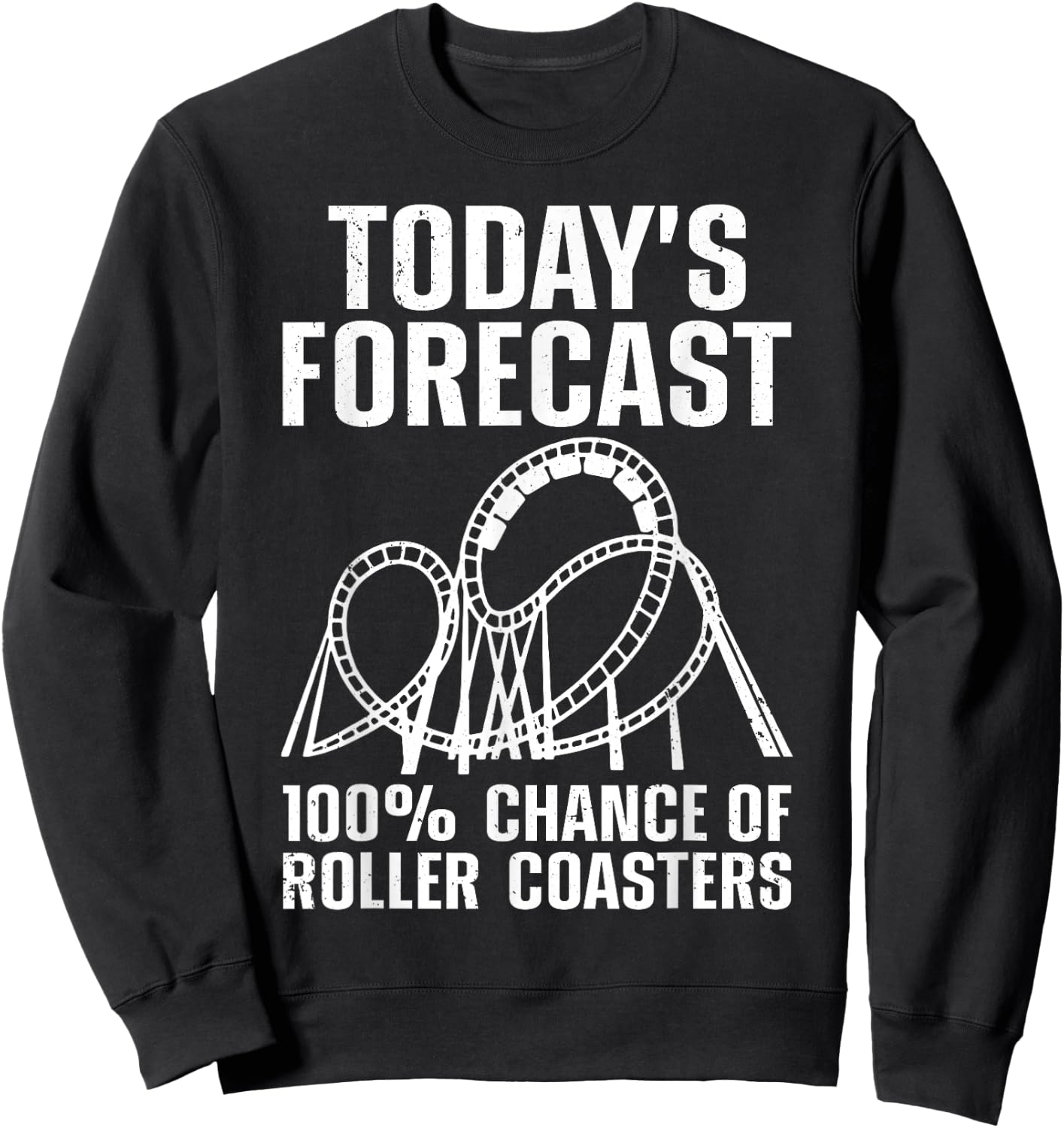 Funny Roller Coaster Design Women Kids Coaster Lover Sweatshirt - Sweatshirt | Black