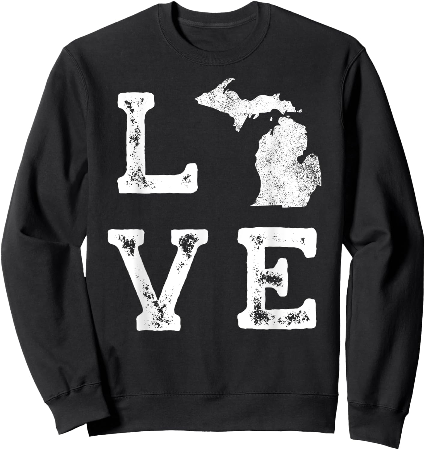 Great Lakes State Love Michigan Vacations Camping Hiking Sweatshirt - Sweatshirt | Black