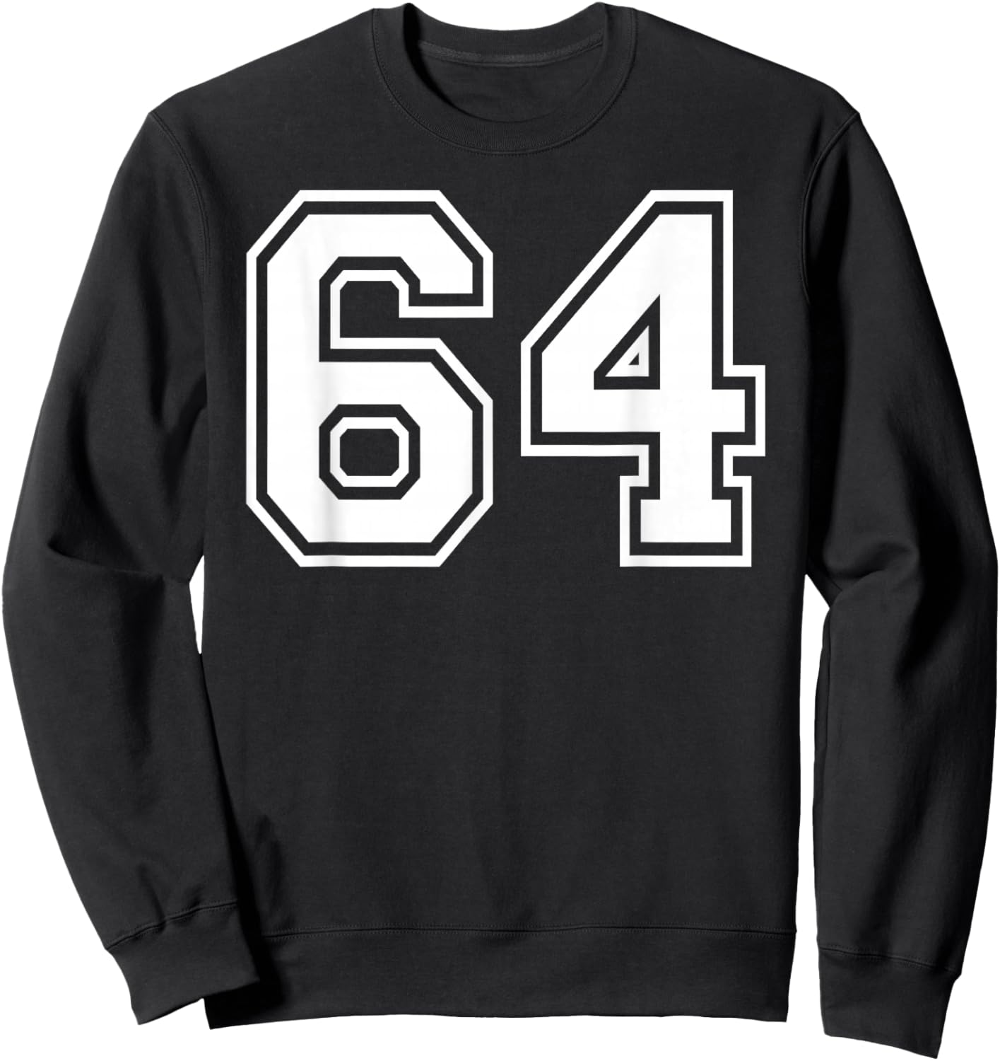 Sportgrafik mit der Zahl 64, Nummer 64, Teamsport, passend zum Gymnastik-Design Sweatshirt - Sweatshirt | Black