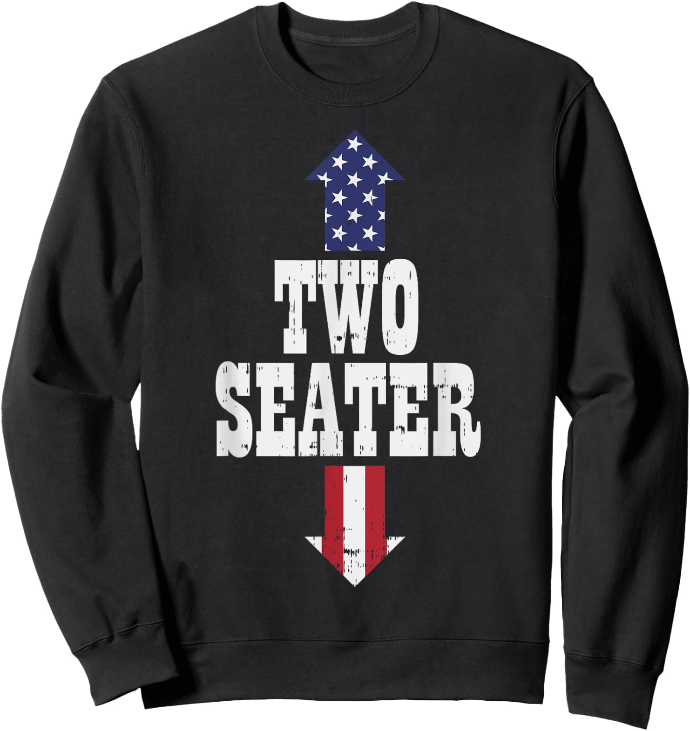 Two Seater Funny USA 4th Of July Party Naughty Adult Gift Sweatshirt - Sweatshirt | Black
