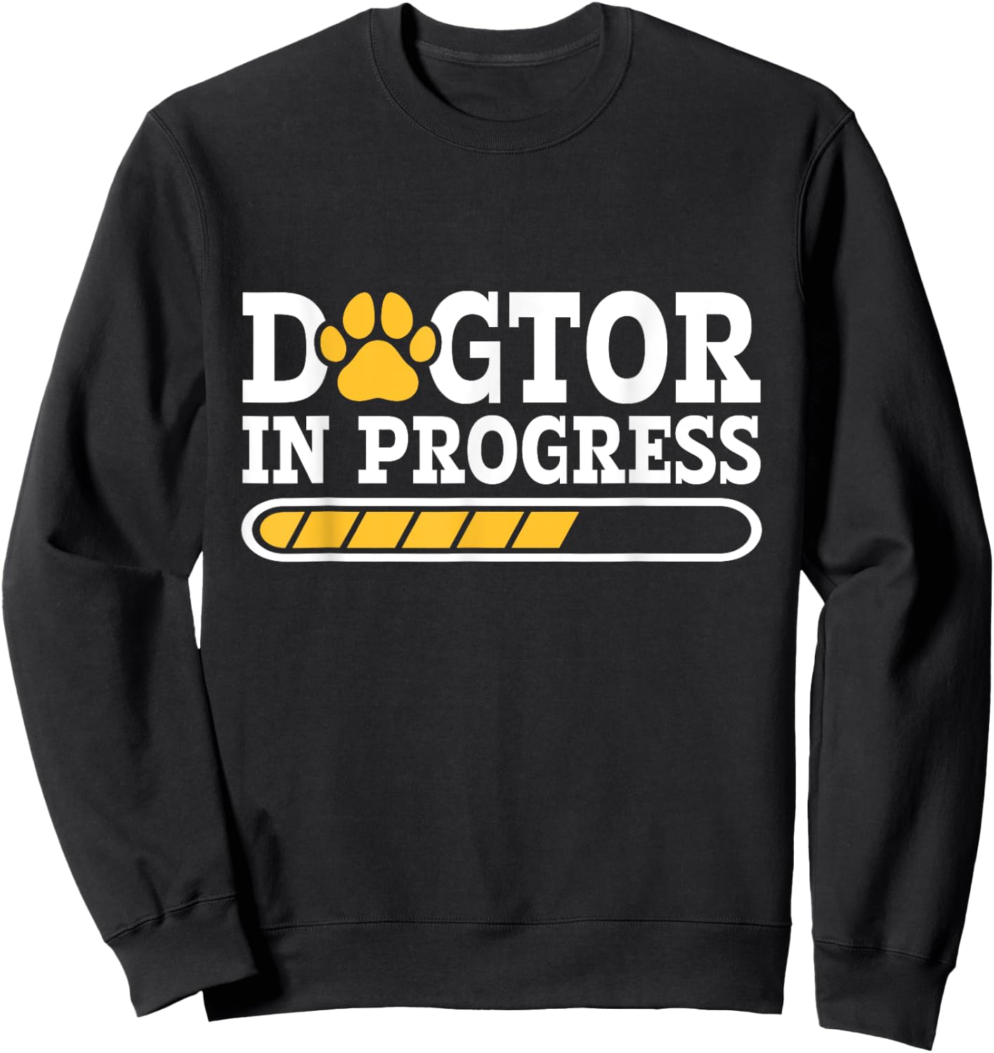 Funny Dogtor in Progress Veterinary Technician Vet Tech Sweatshirt - Sweatshirt | Black