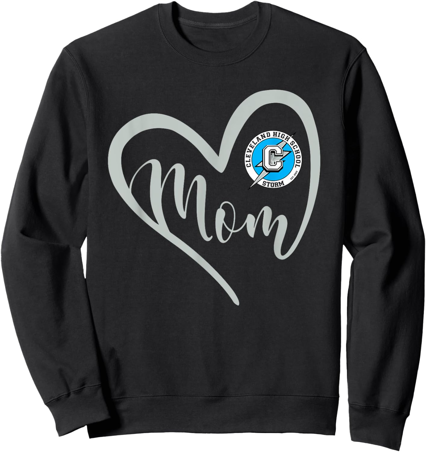 Cleveland Storm Logo Heart Mom HS Sweatshirt - Sweatshirt | Black