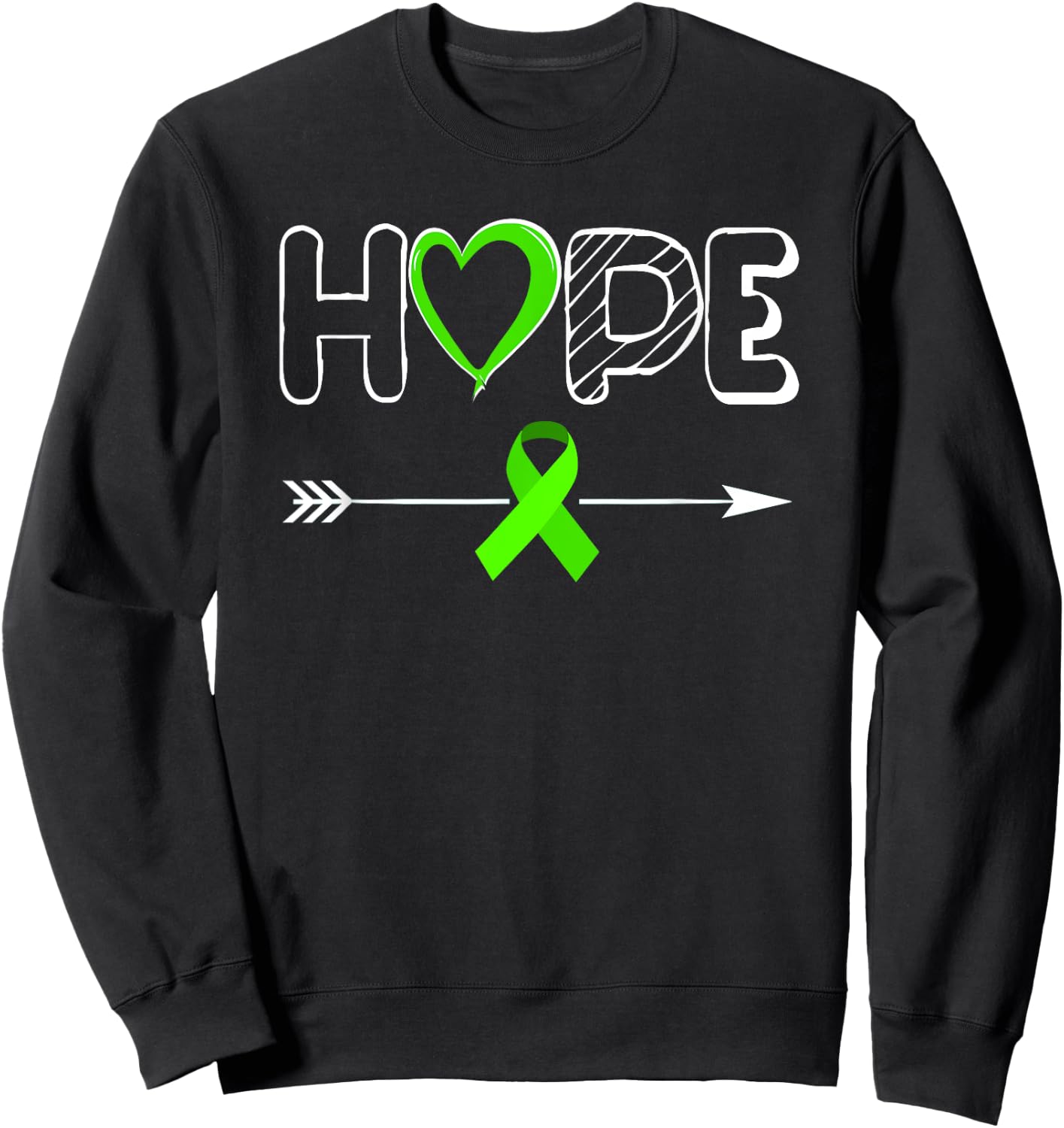 HOPE Products Lymphoma Products Ribbon Lymphoma Awareness Sweatshirt - Sweatshirt | Black
