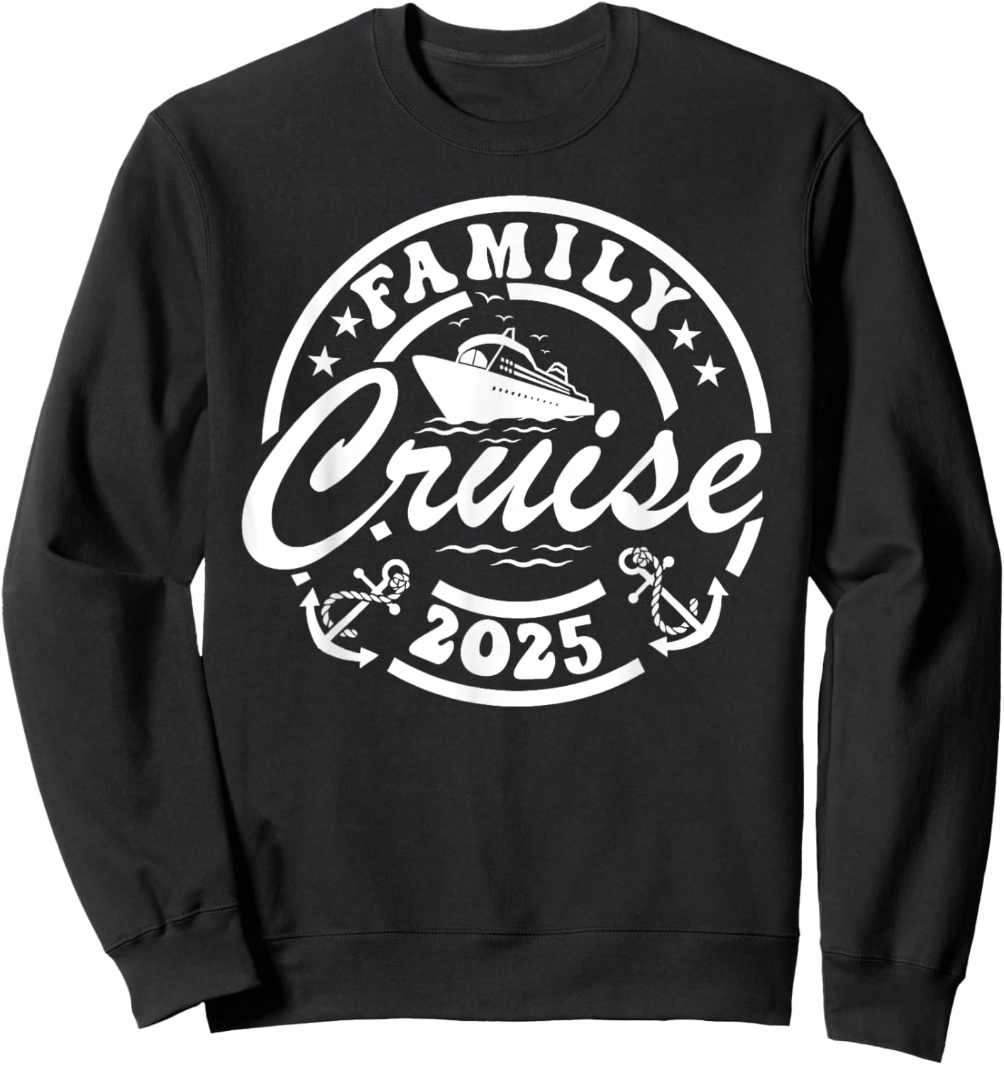 Family Cruise 2025 Summer Vacation Trip Matching Men Women Sweatshirt - Sweatshirt | Black