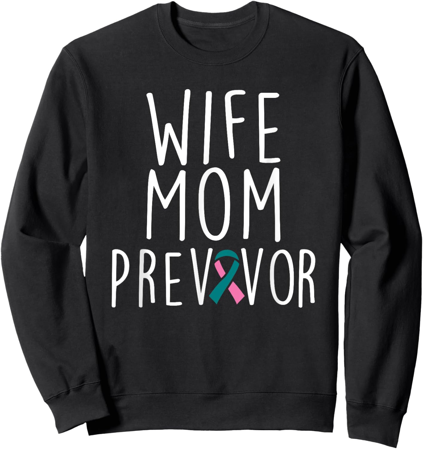 BRCA2 Breast Cancer Wife Mom Pink Ribbon Awareness Gift Sweatshirt - Sweatshirt | Black