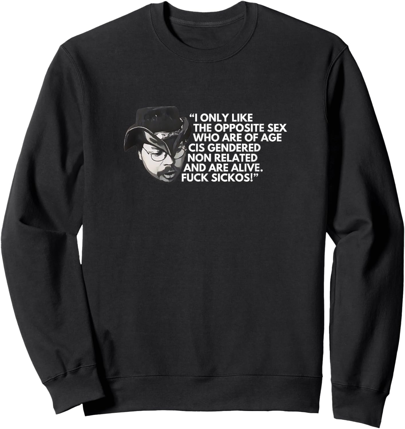 Fuck Sickos KingCobraJFS Boglim design Sweatshirt - Sweatshirt | Black