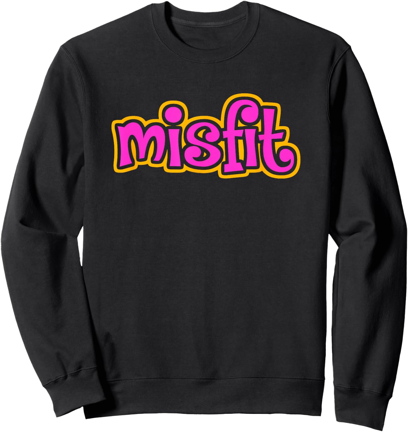The Summer of Sugar Misfit Letter Print - Women's Adults Black Small Classic Fit Short Sleeve Summer Exercise and Fitness Casual Sweatshirt - Sweatshirt | Black