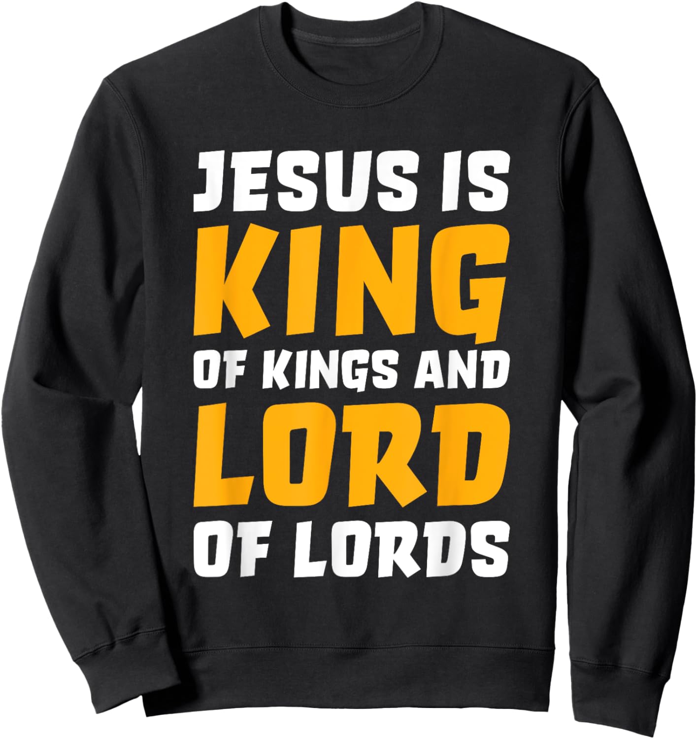 Christian Shirts Women Kids Boys Girls Jesus Is King Sweatshirt - Sweatshirt | Black