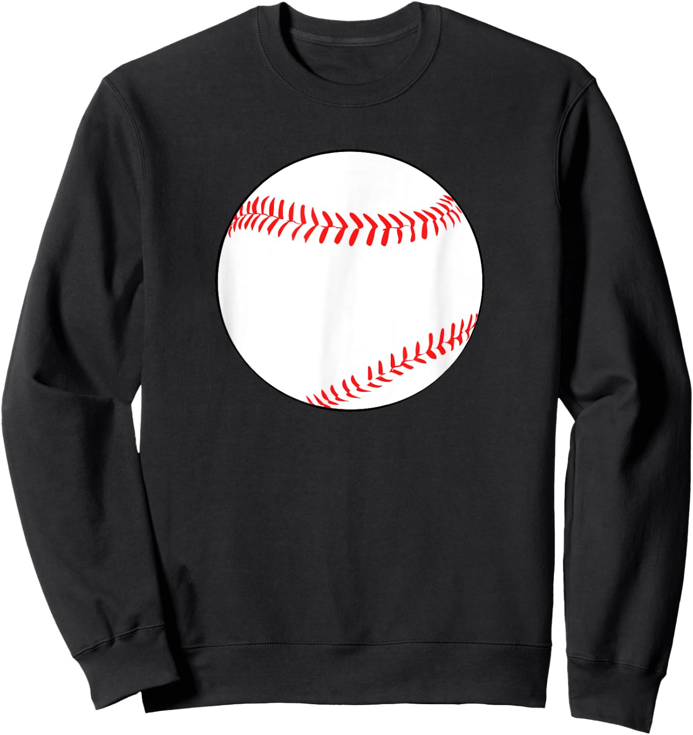 Shirt With Baseball On it Sweatshirt - Sweatshirt | Black