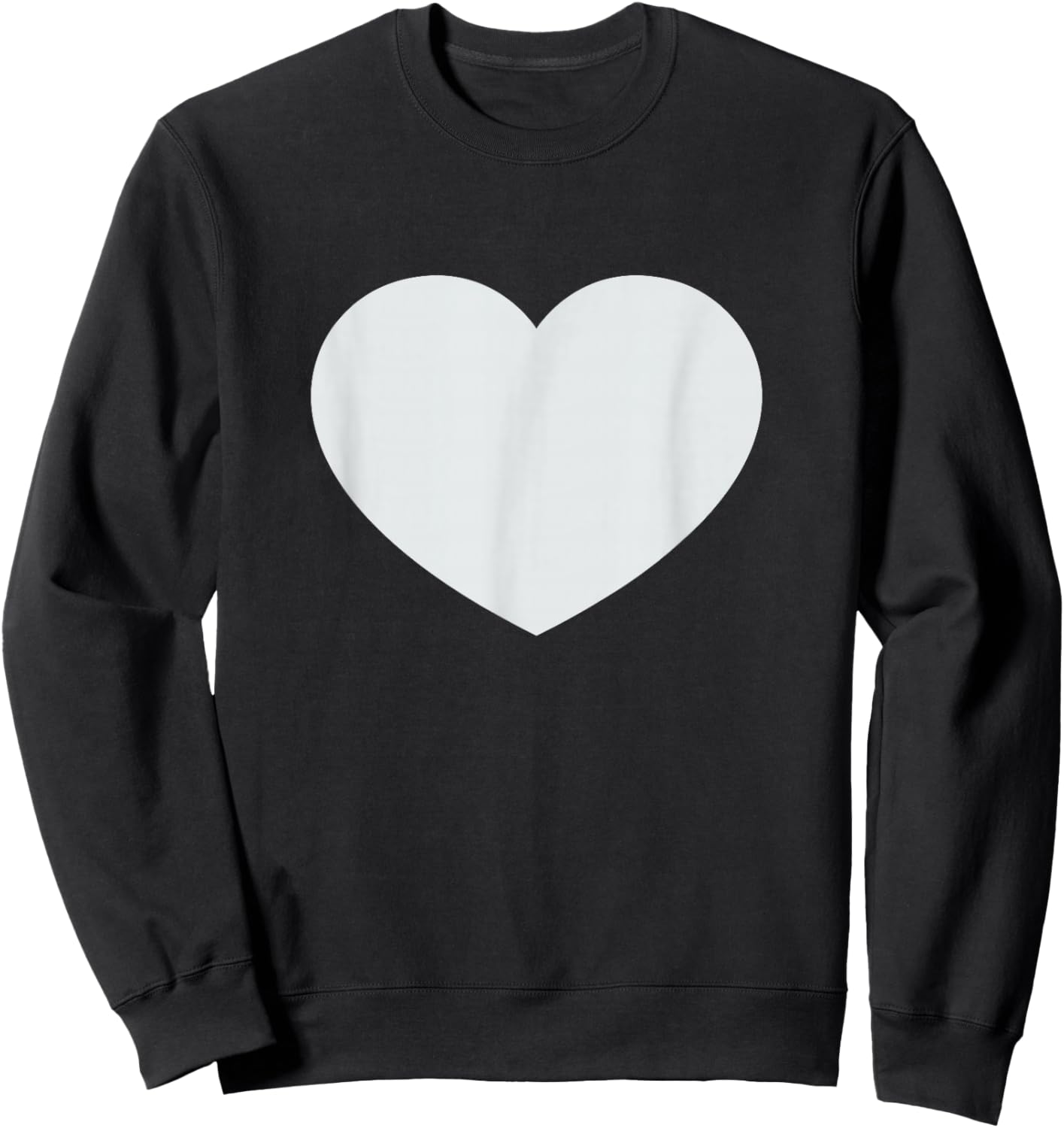 White Heart is The Symbol of Love for Valentines Day Holiday Sweatshirt - Sweatshirt | Black