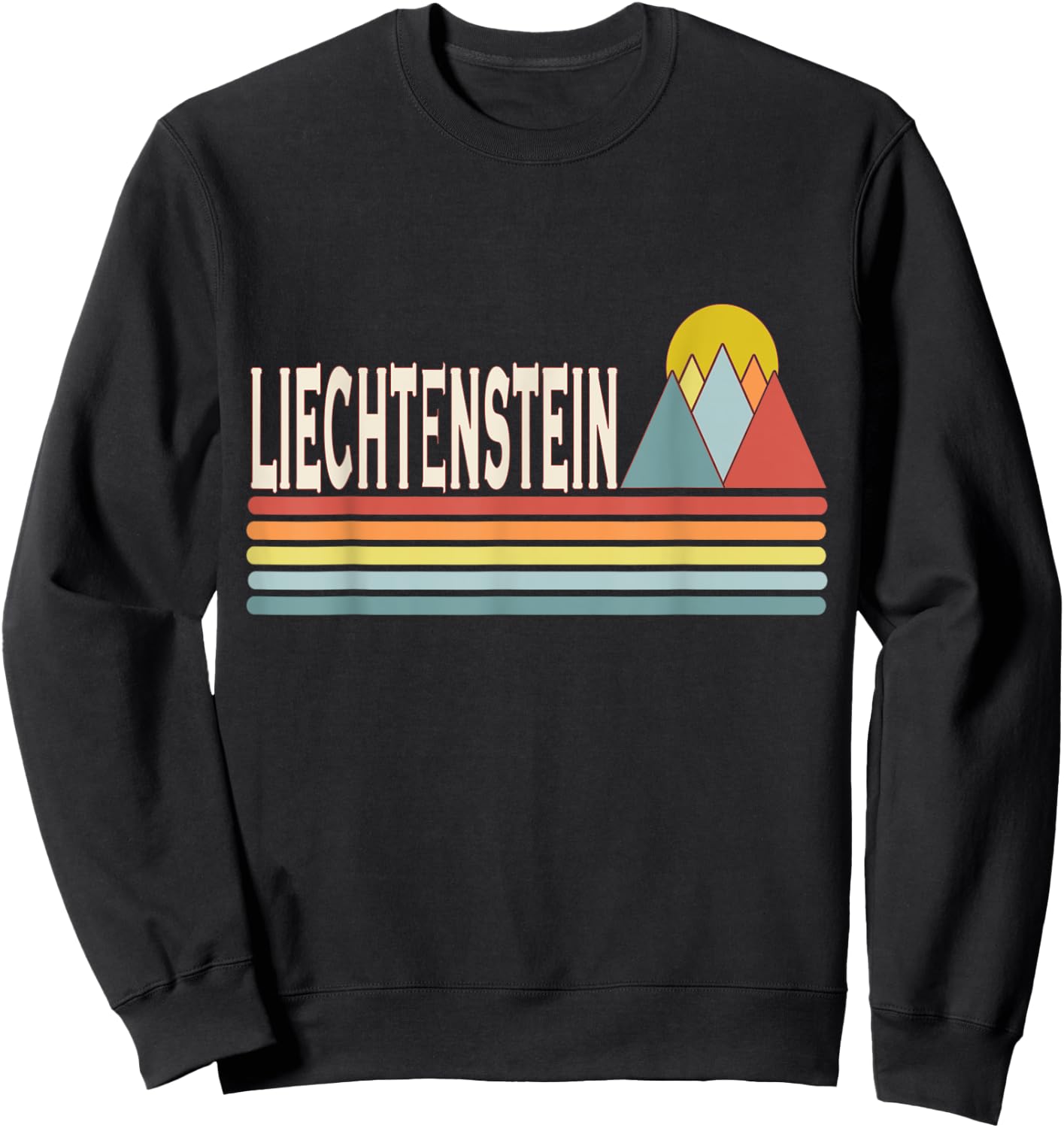 Retro style Liechtenstein outdoors Sweatshirt - Sweatshirt | Black