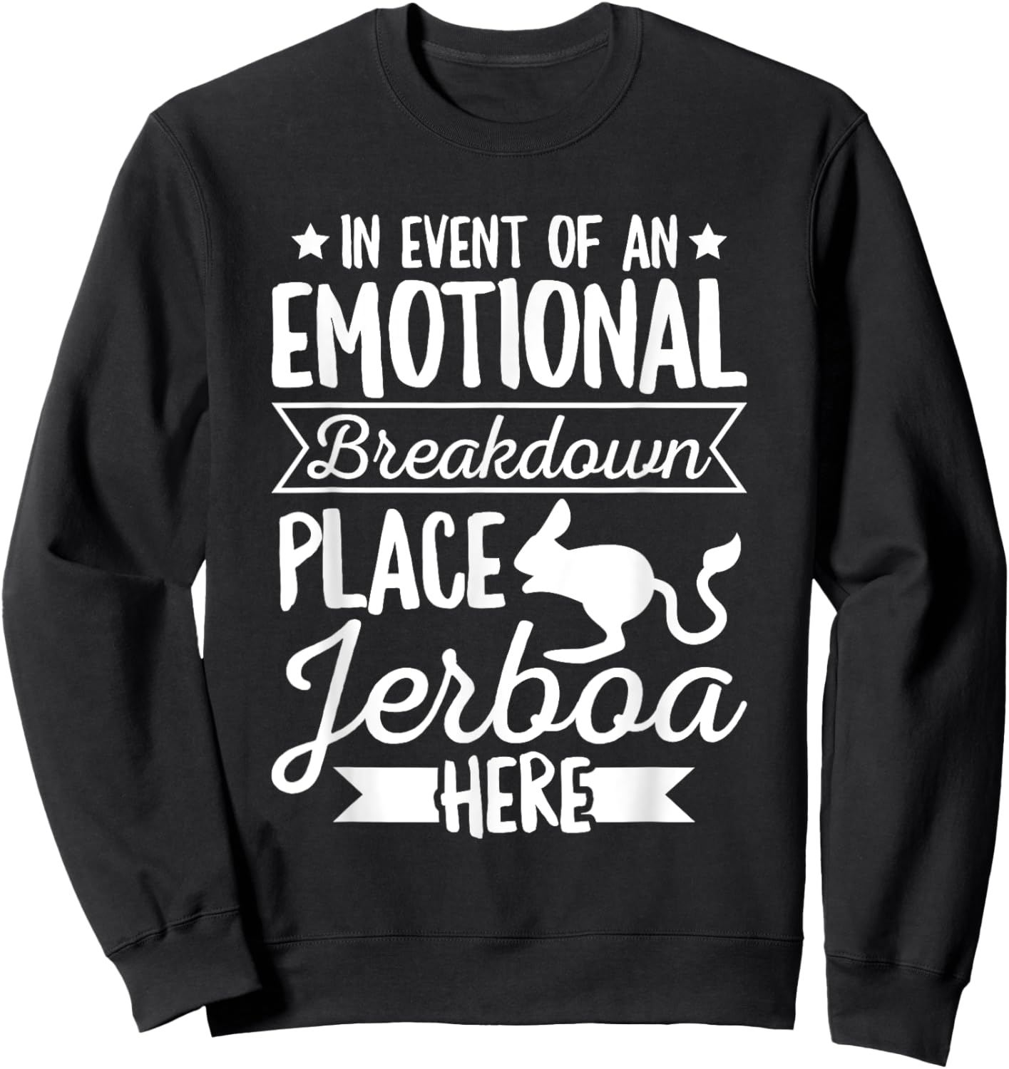 Jerboa Mouse Jumping Design for a Jerboa Fan Sweatshirt - Sweatshirt | Black