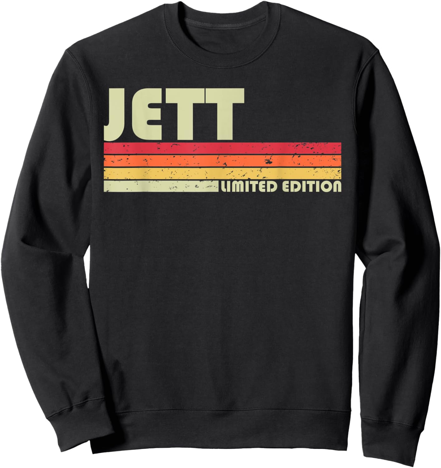 JETT Gift Name Personalized Funny Retro Vintage Birthday Sweatshirt - Sweatshirt | Black