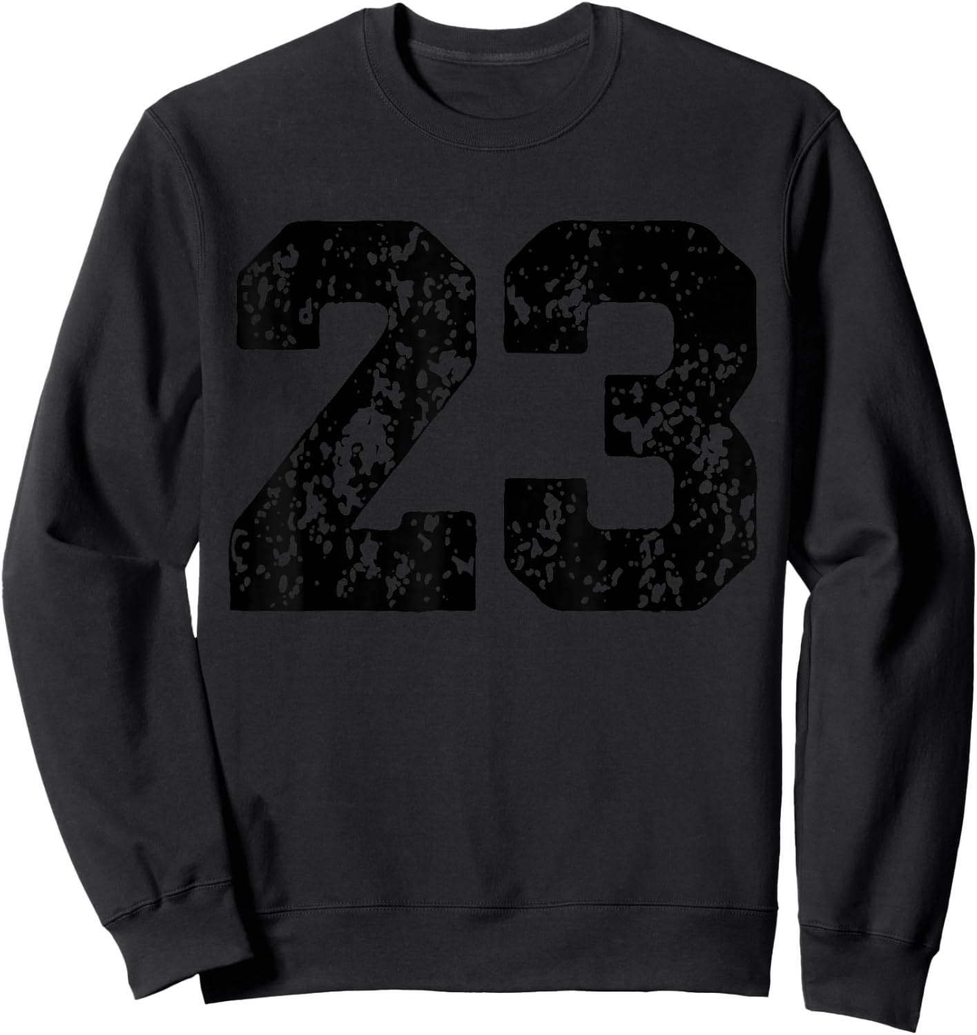 Number 23 Black Best Classic College Style Birthday Funny Sweatshirt - Sweatshirt | Black
