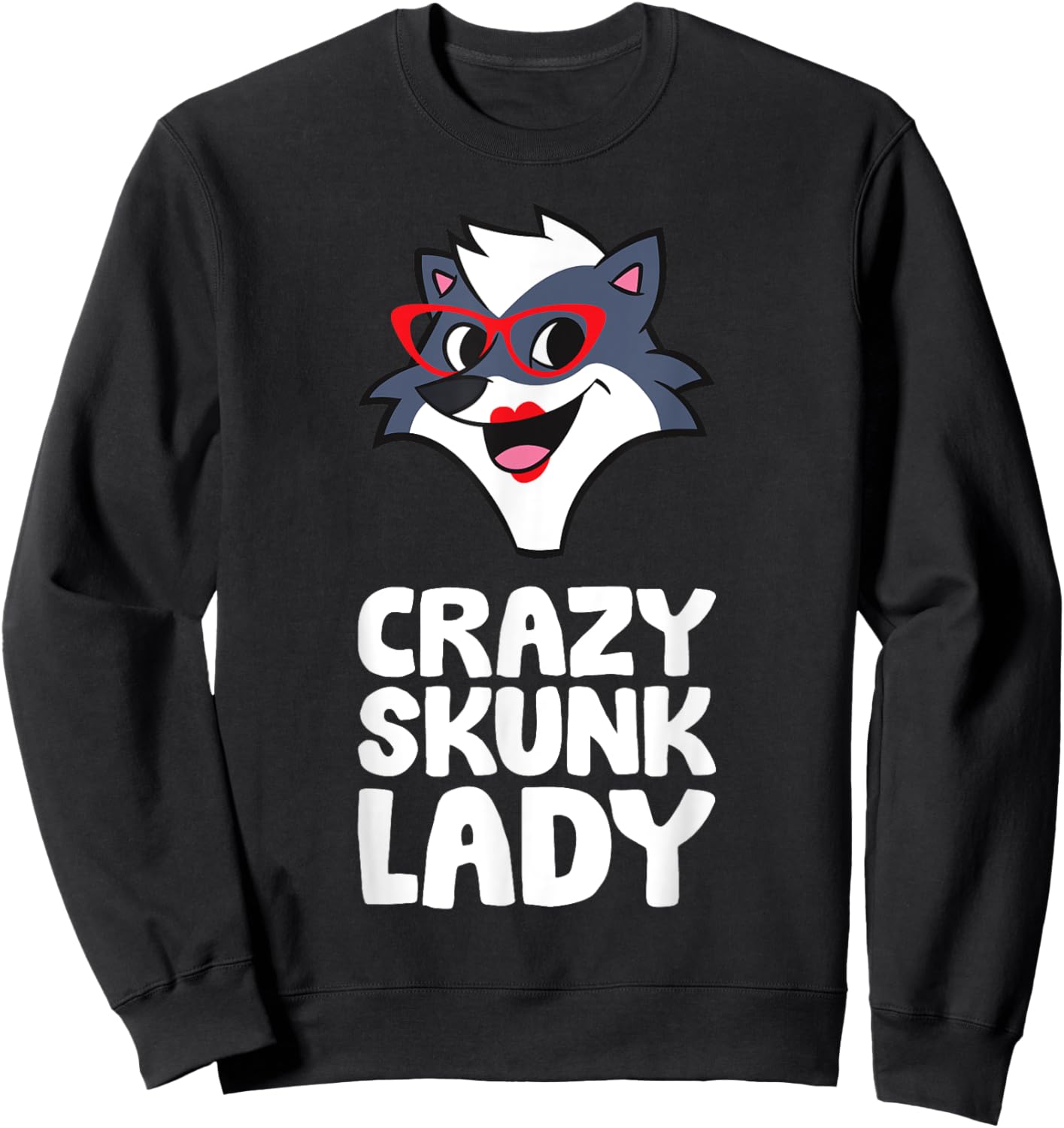 Crazy Skunk Lady Sweatshirt - Sweatshirt | Black