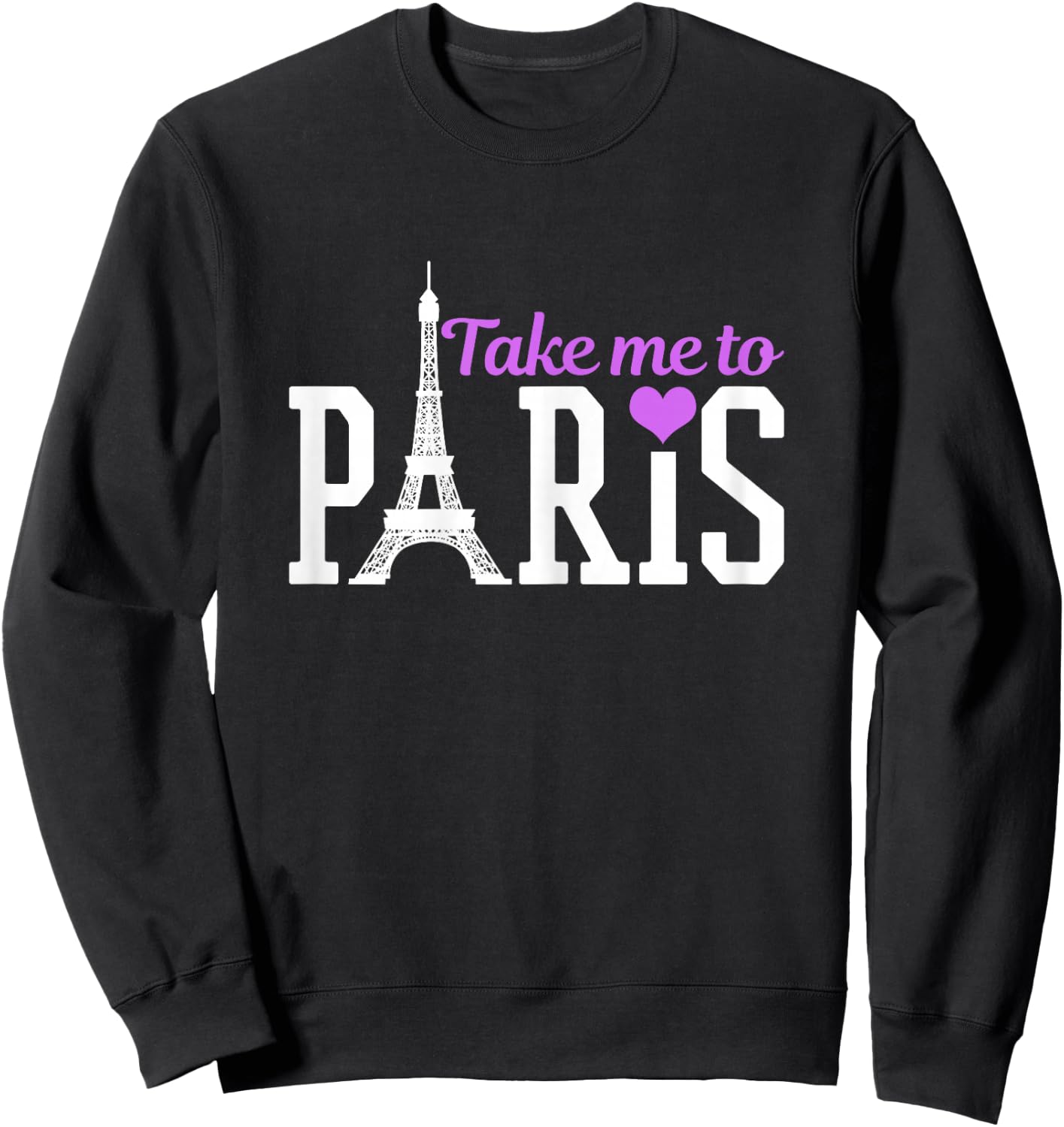Paris France Eiffel Tower Souvenir Sweatshirt - Sweatshirt | Black