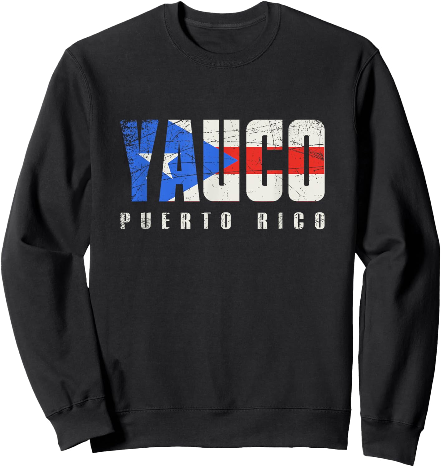 Puerto Rican flag Yauco Puerto Rico Sweatshirt - Sweatshirt | Black
