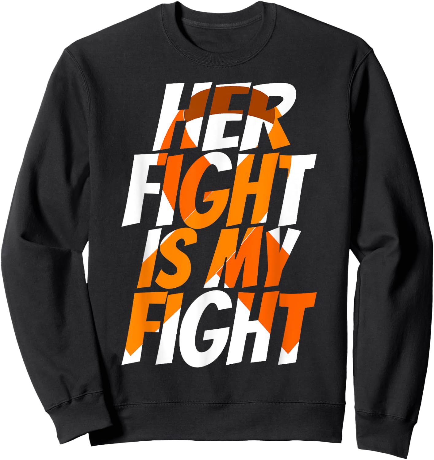 Orange Ribbon Products Leukemia Awareness Sweatshirt - Sweatshirt | Black