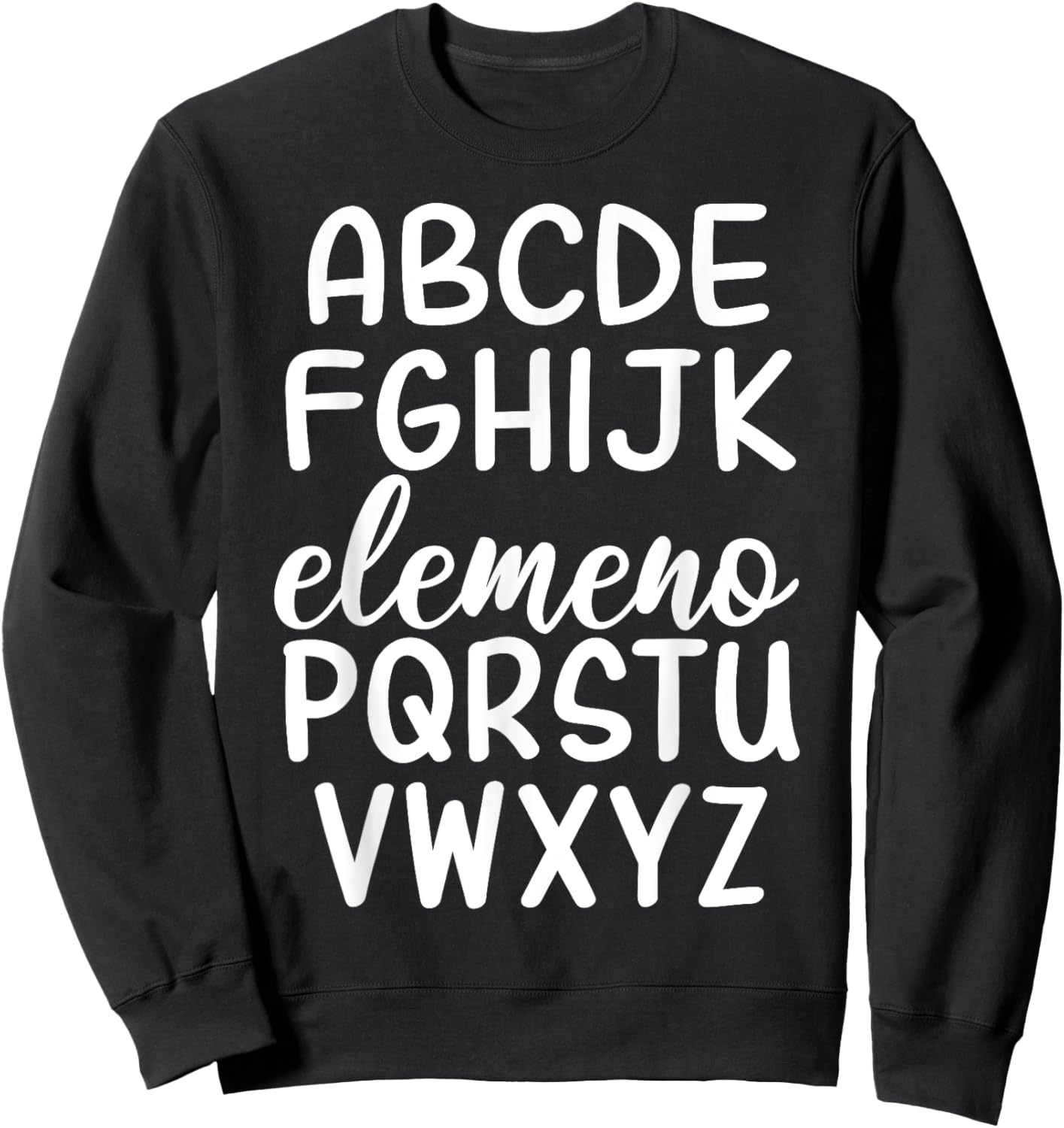ABC Elemeno Kindergarten Teacher Cute Back to School Sweatshirt - Sweatshirt | Black