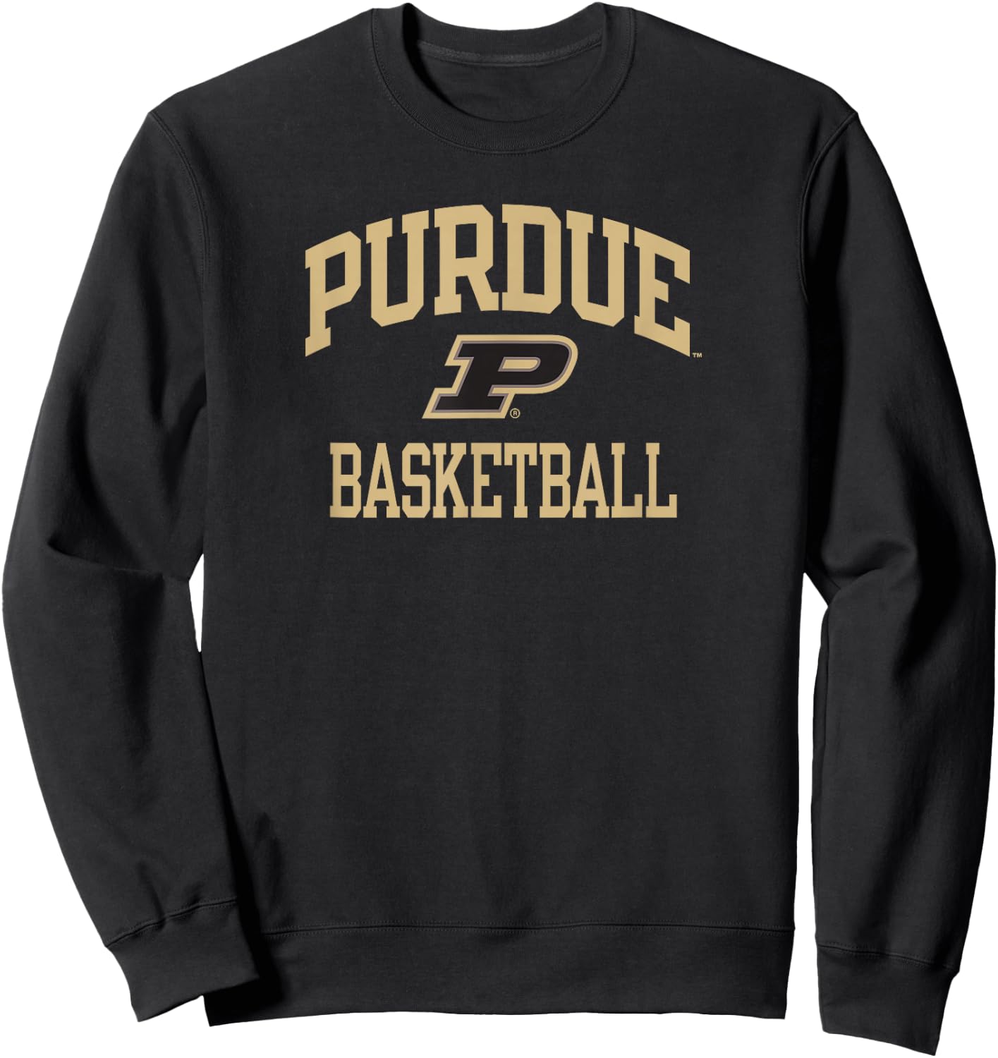 Purdue Boilermakers Basketball Arch Dark Heather Sweatshirt - Sweatshirt | Black