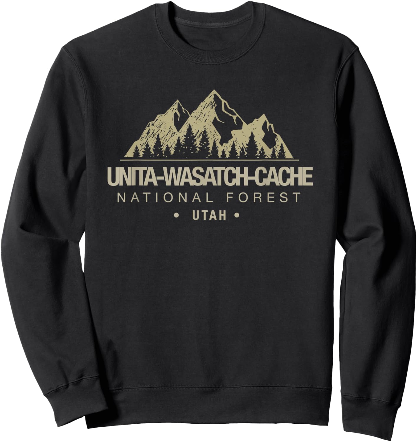Unita Wasach Cache National Forest Utah Sweatshirt - Sweatshirt | Black