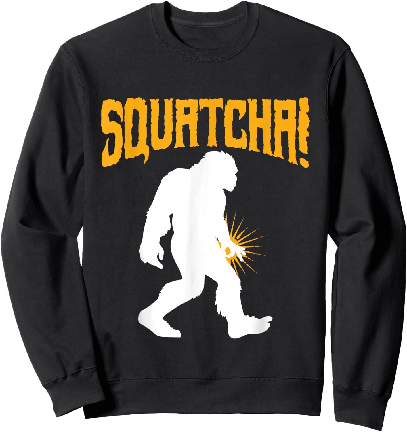 Circle Game Meme, Sasquatch Bigfoot Game Gotcha Ok Hand Sign Sweatshirt - Sweatshirt | Black