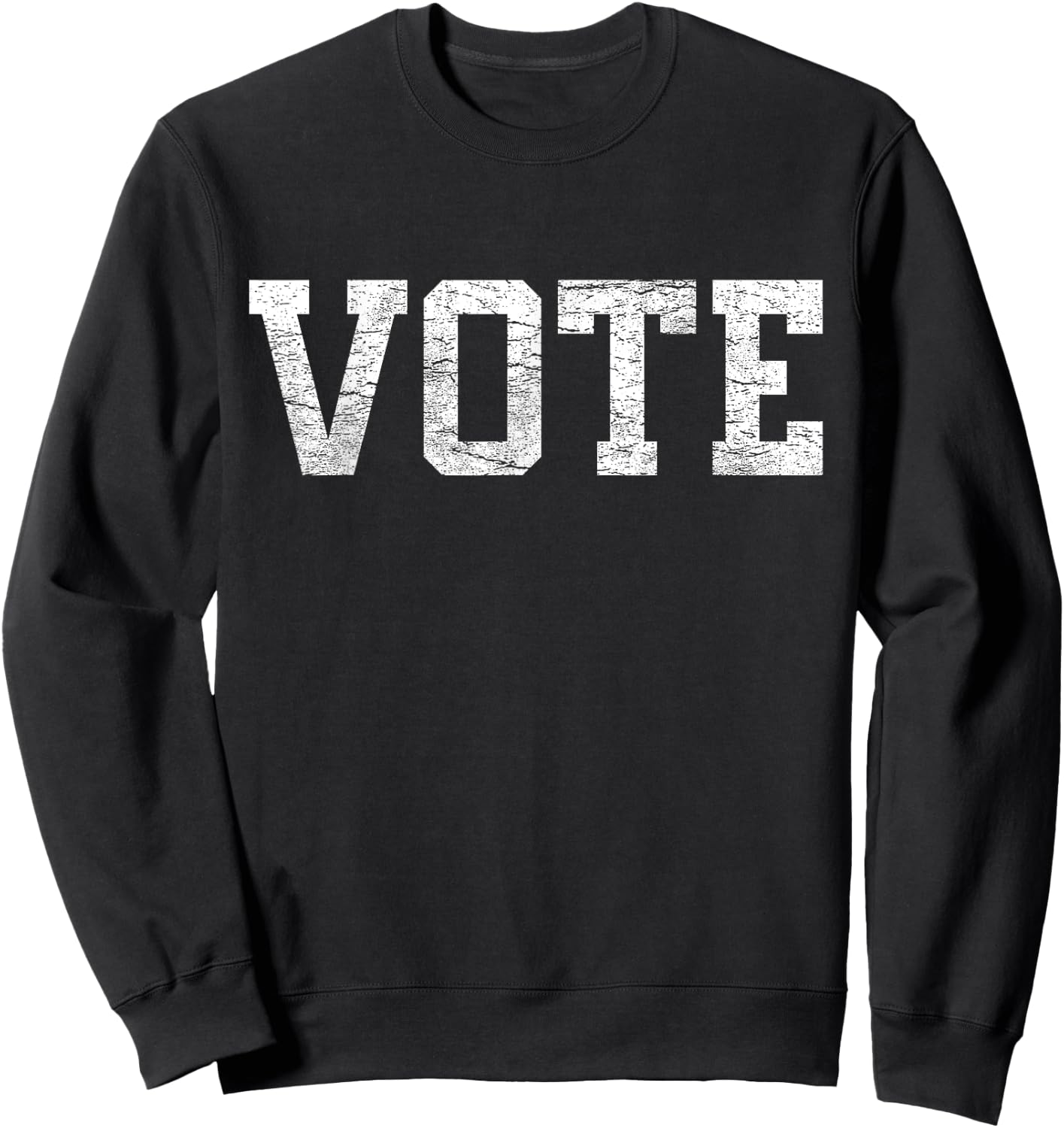 Vote Women Men Civic Action 2024 Election Distressed Sweatshirt - Sweatshirt | Black