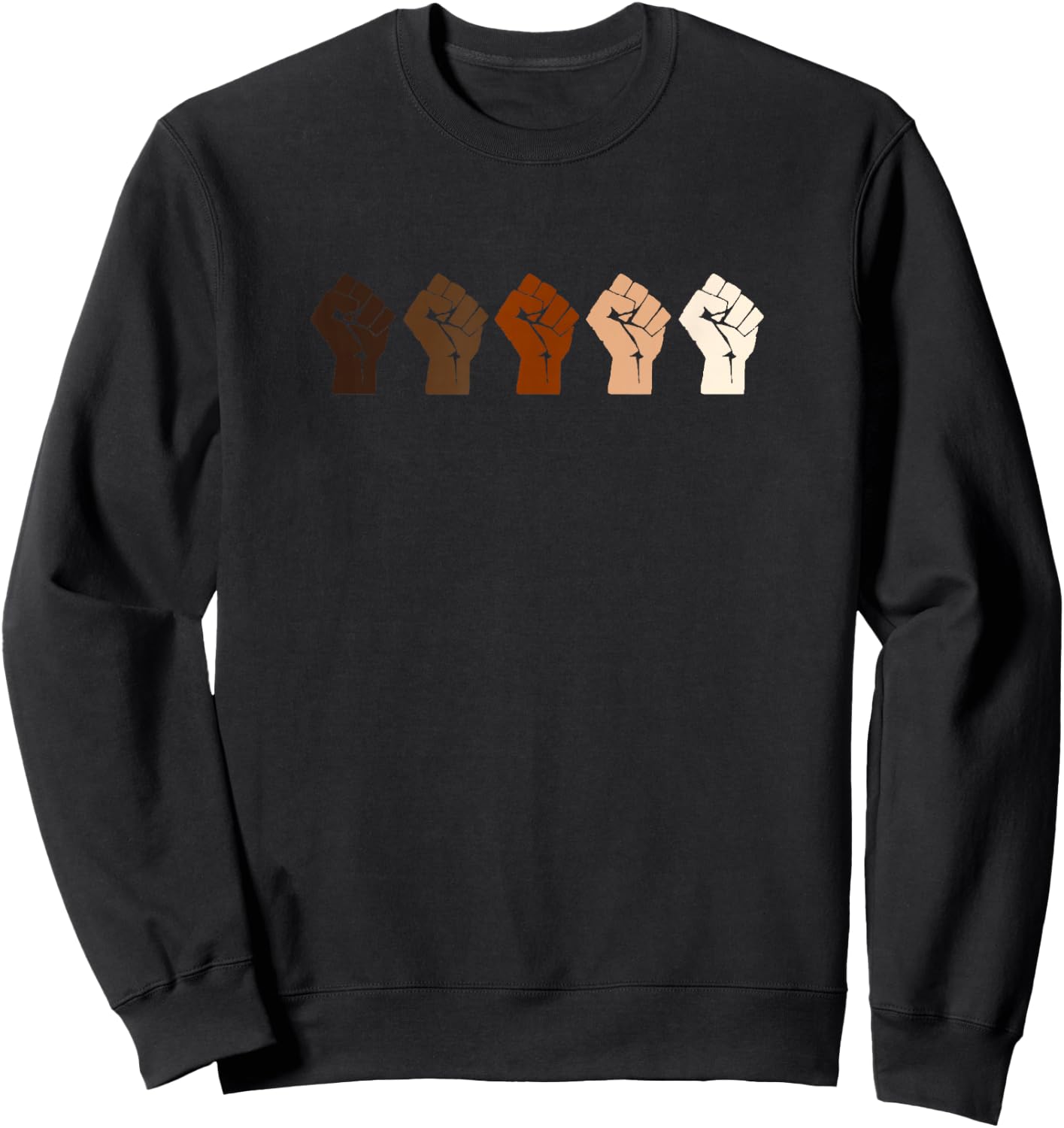 Resist Fist Multi Skin Tone Sweatshirt - Sweatshirt | Black