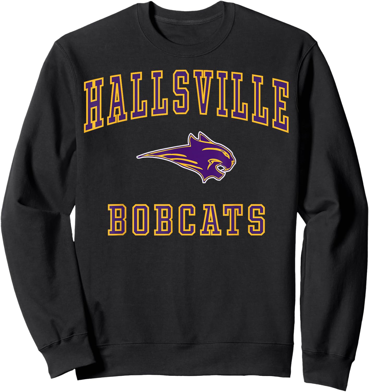 Hallsville High School Bobcats C1 Sweatshirt - Sweatshirt | Black
