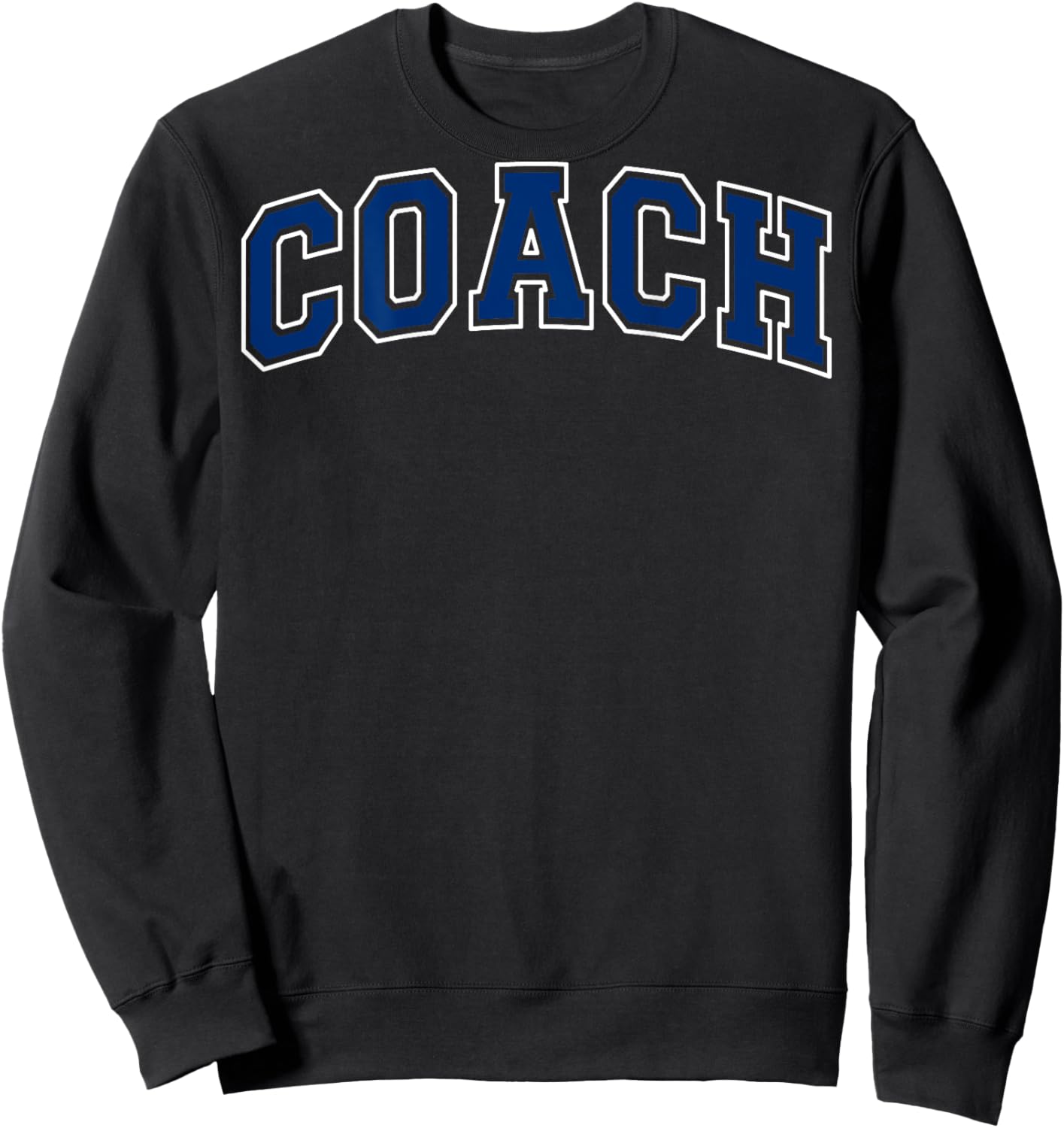 Coach Sports Trainer Vintage Varsity Blue White on the back Sweatshirt - Sweatshirt | Black