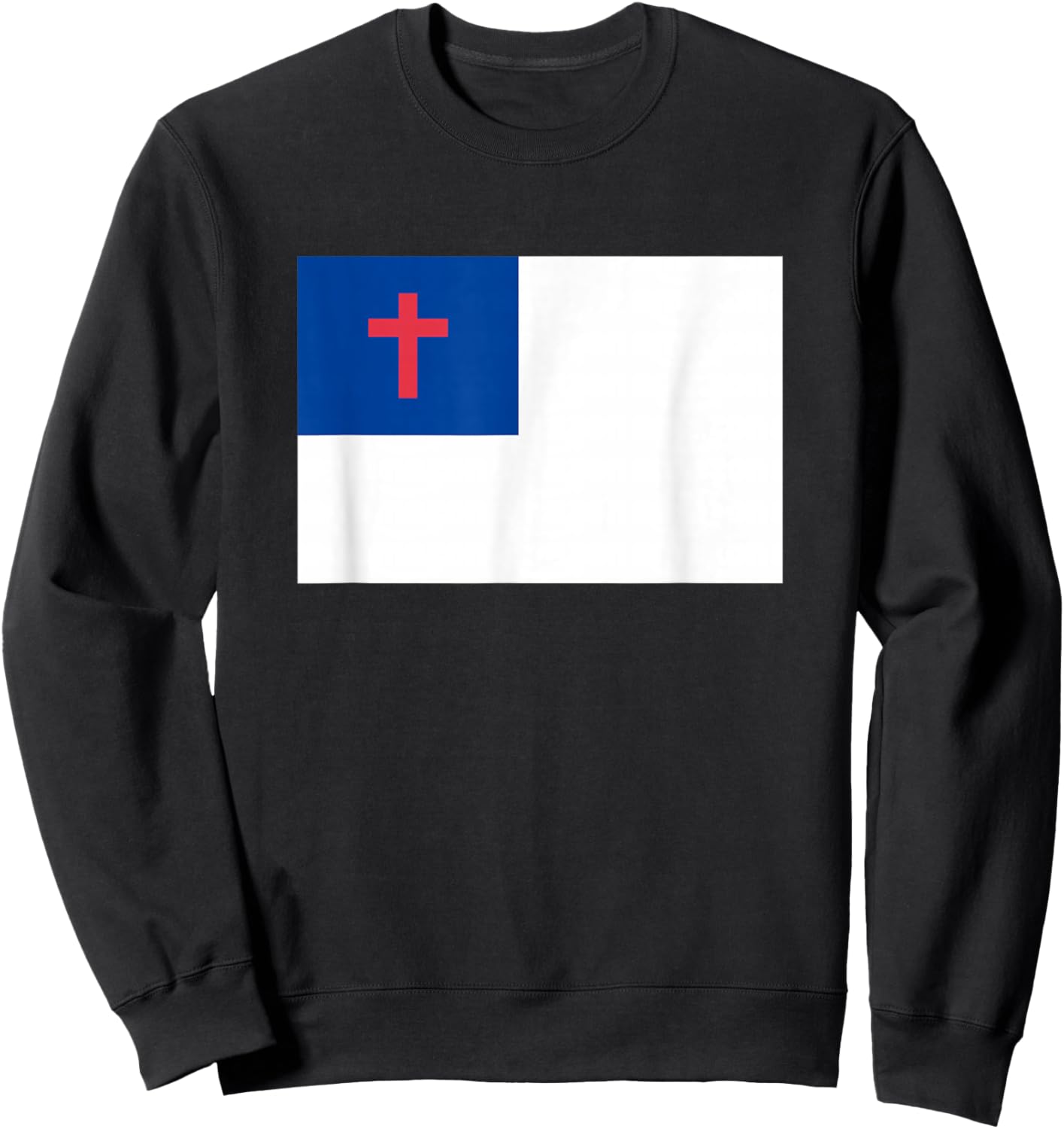 Christian Flag Shirt Religious Christ Flag Sweatshirt - Sweatshirt | Black
