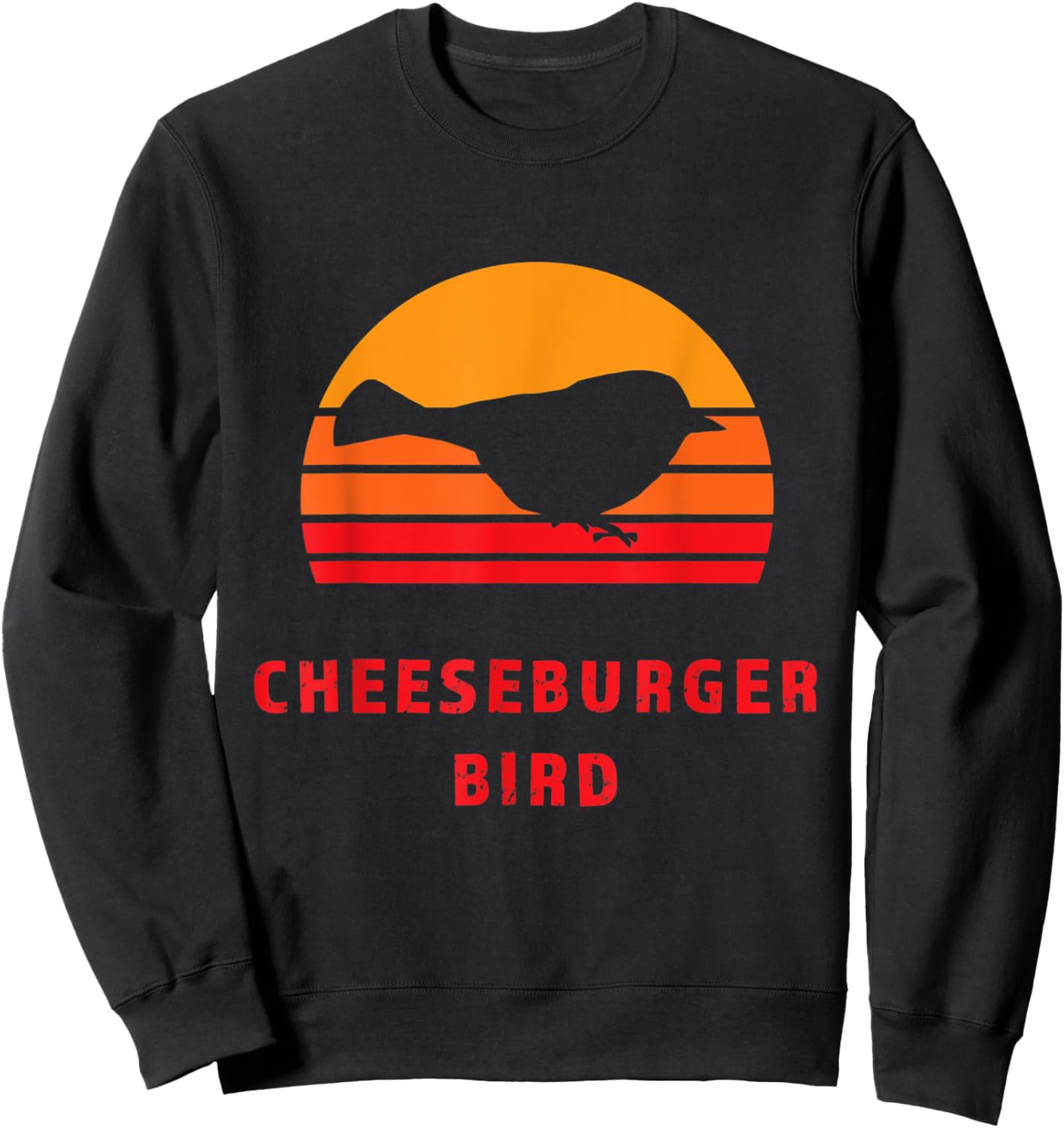 Thru Hiker - Cheeseburger Bird Mountain Chickadee PCT JMT CA Sweatshirt - Sweatshirt | Black