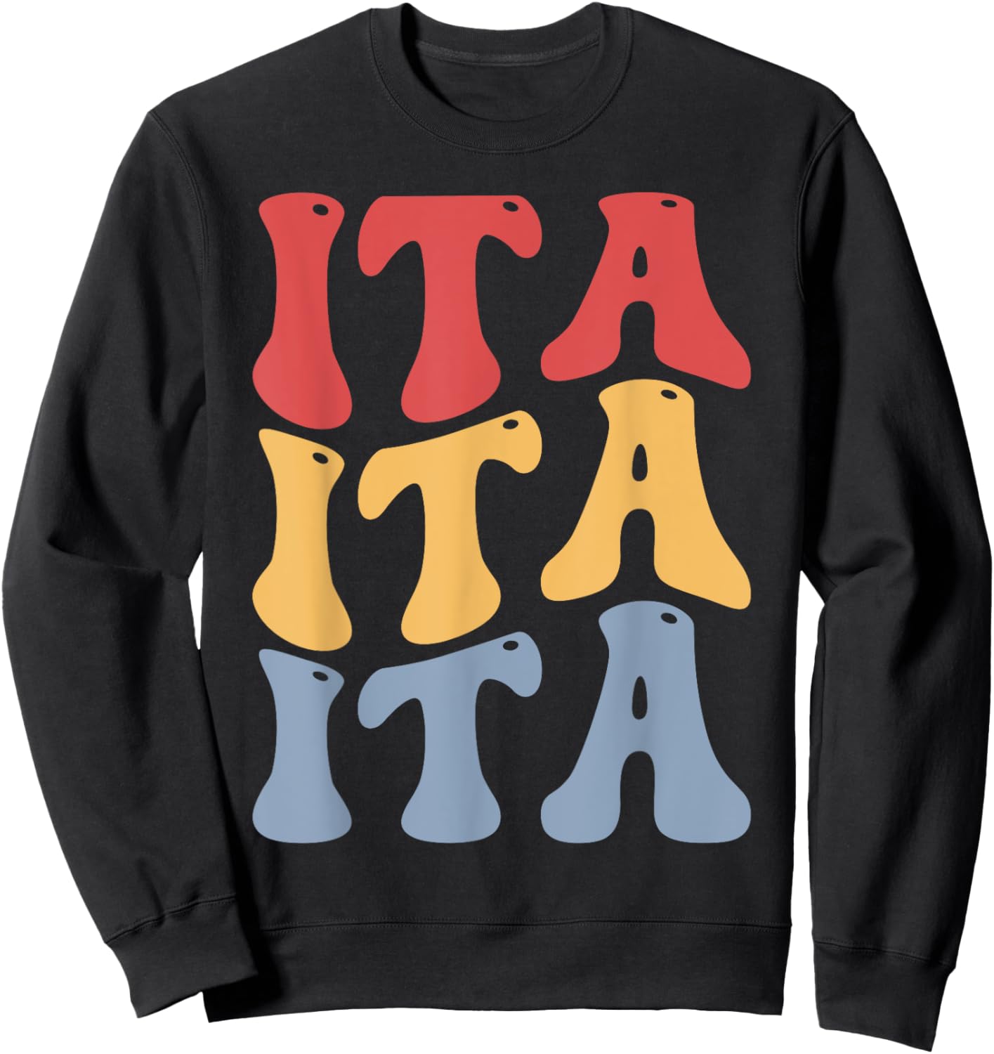Ita City Groovy Retro Sweatshirt - Sweatshirt | Black