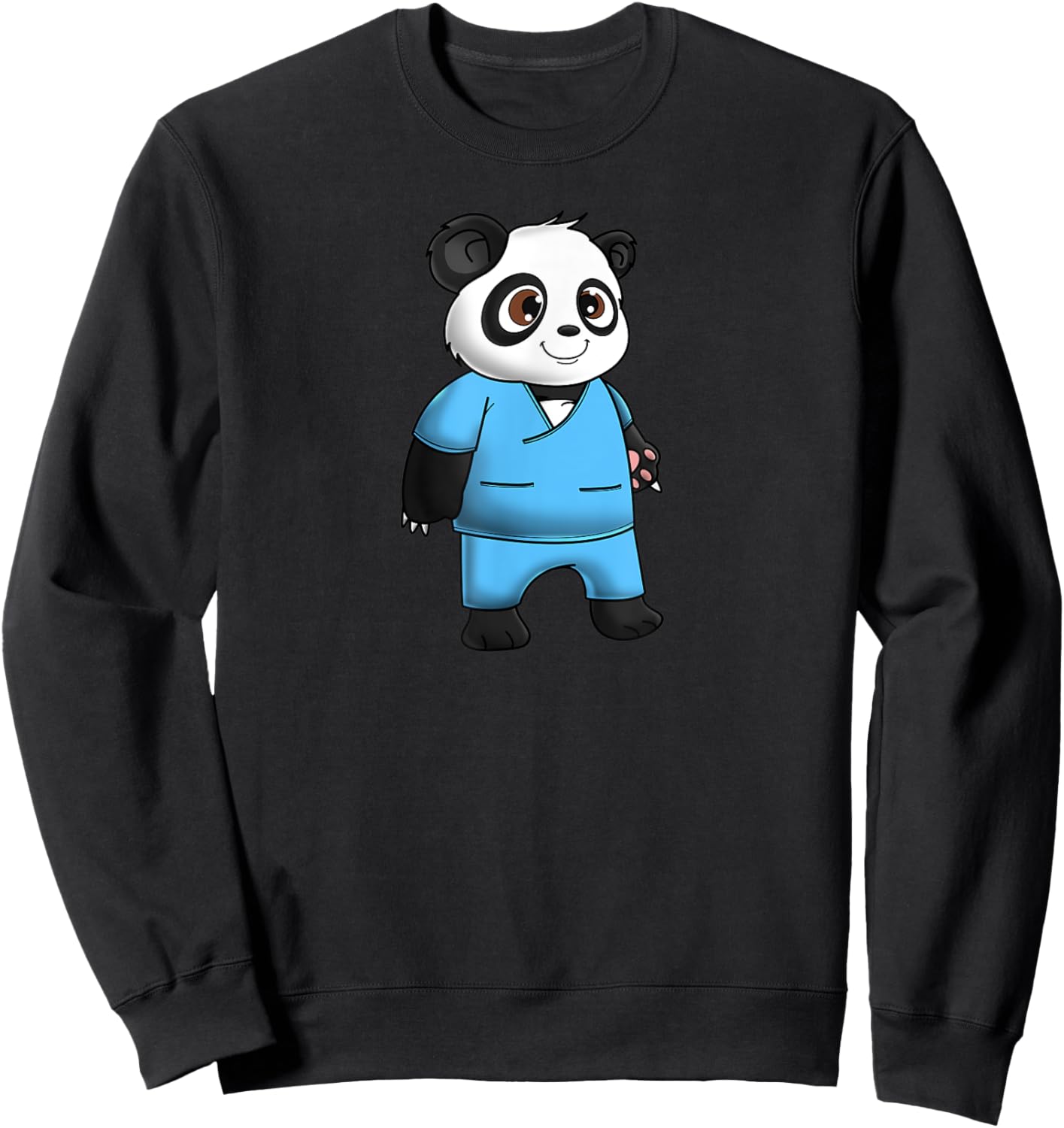 Panda Bear Scrub Suit Boy Gift Love Awesome Funny Sweatshirt - Sweatshirt | Black