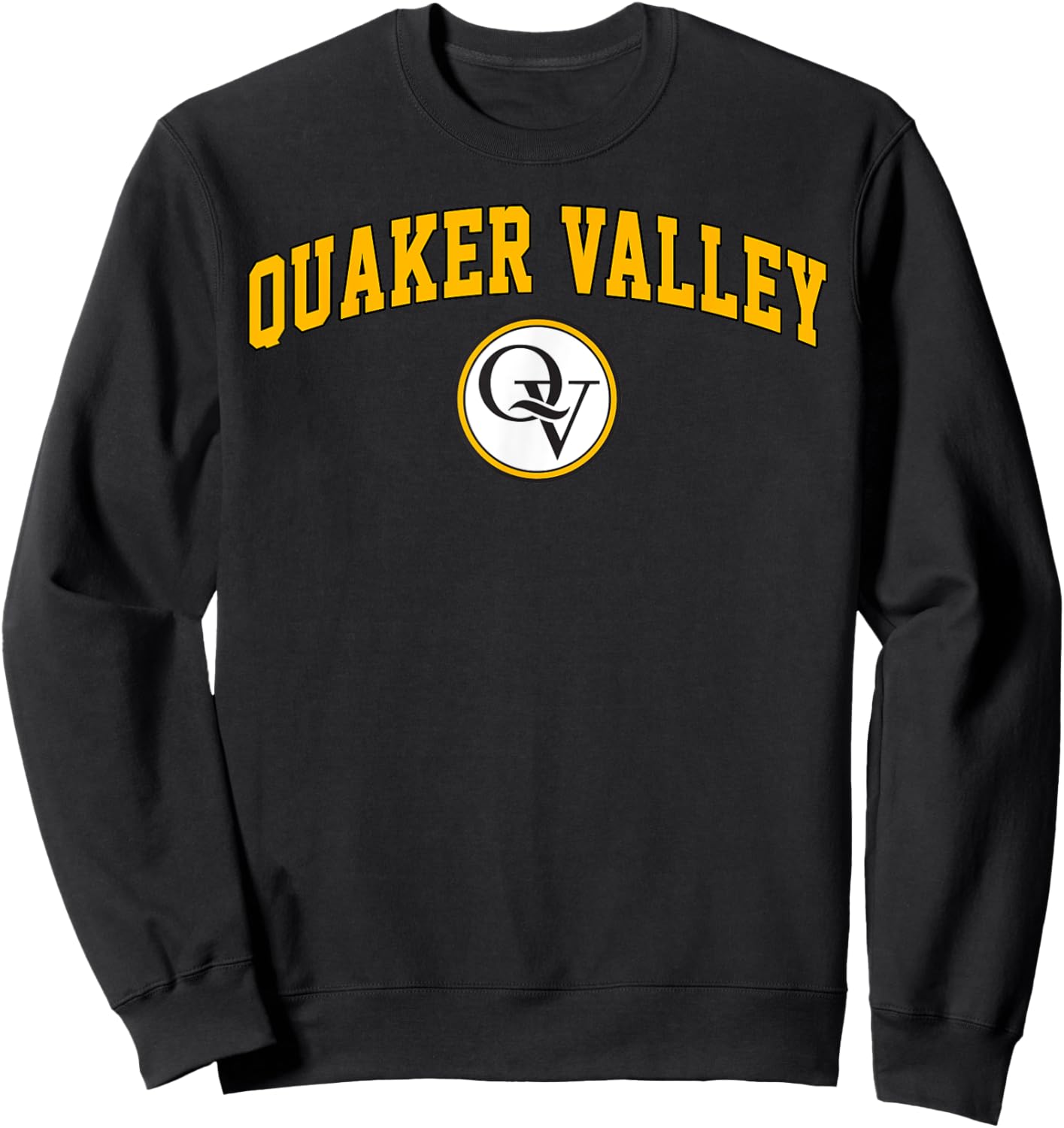 Quaker Valley Design High School Arch Vintage Design Sweatshirt - Sweatshirt | Black